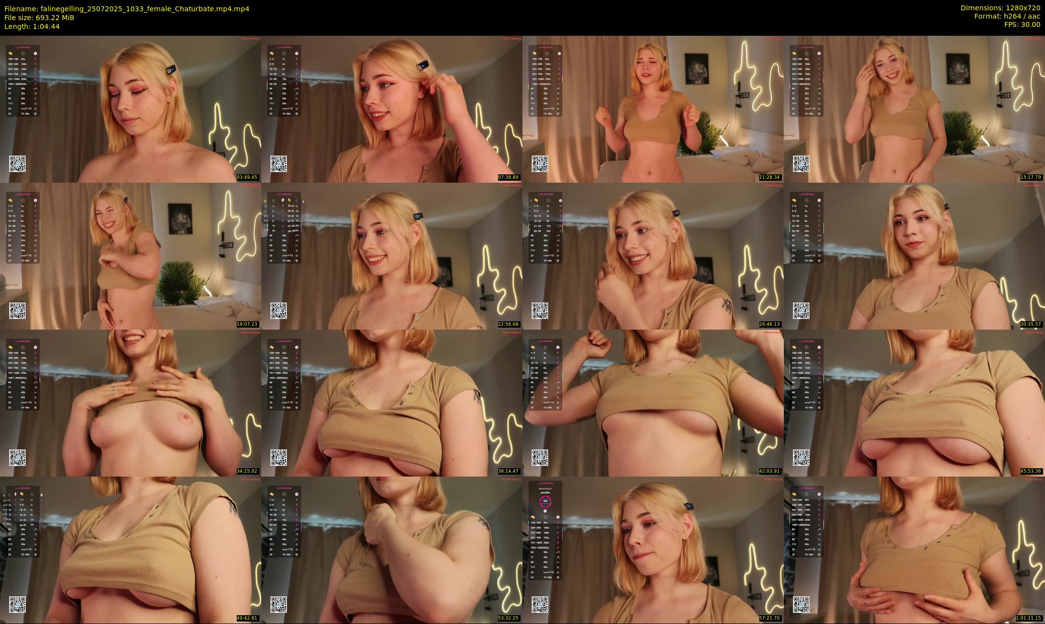 falinegelling — 65 minute Chaturbate female cam show recording, 720p, Jul 25, 2025