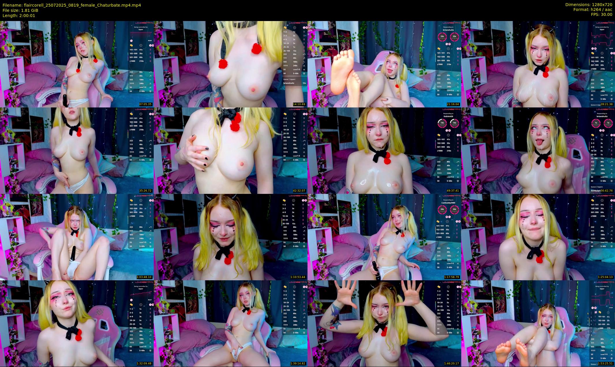 flaircorell — 121 minute Chaturbate female cam show recording, 720p, Jul 25, 2025