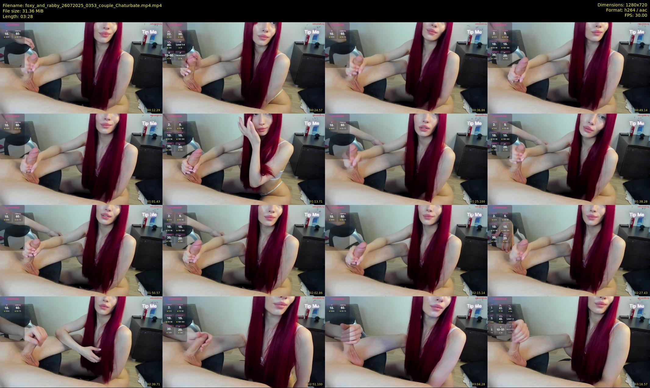 foxy_and_rabby — 4 minute Chaturbate couple cam show recording, 720p, Jul 26, 2025