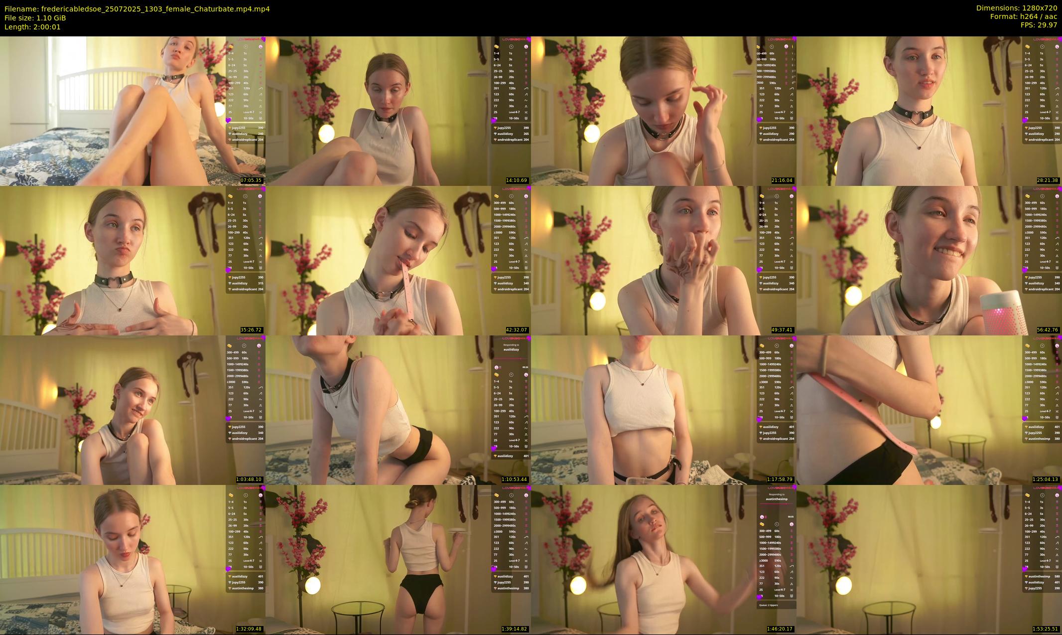 fredericabledsoe — 121 minute Chaturbate female cam show recording, 720p, Jul 25, 2025