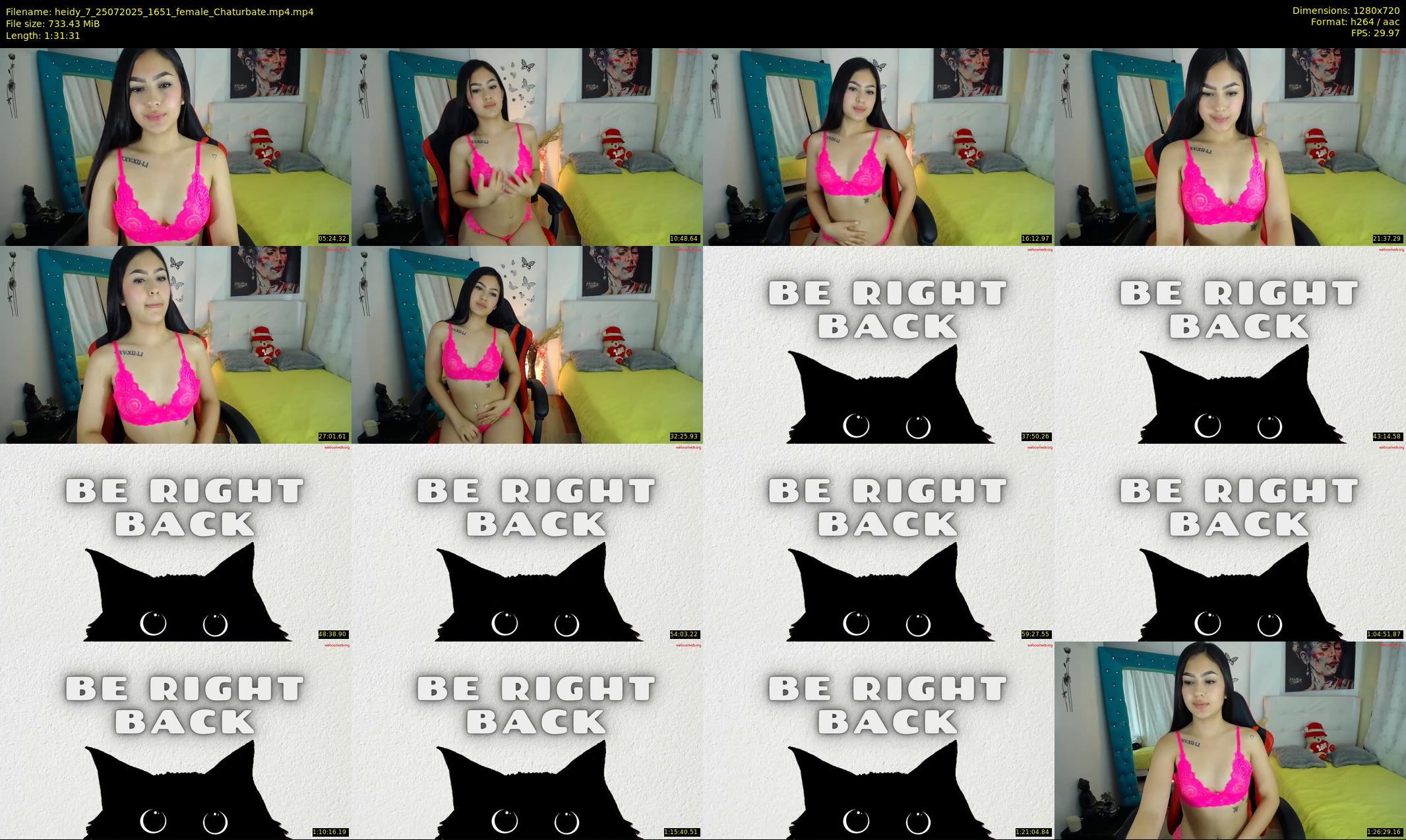 heidy_7 — 92 minute Chaturbate female cam show recording, 720p, Jul 25, 2025
