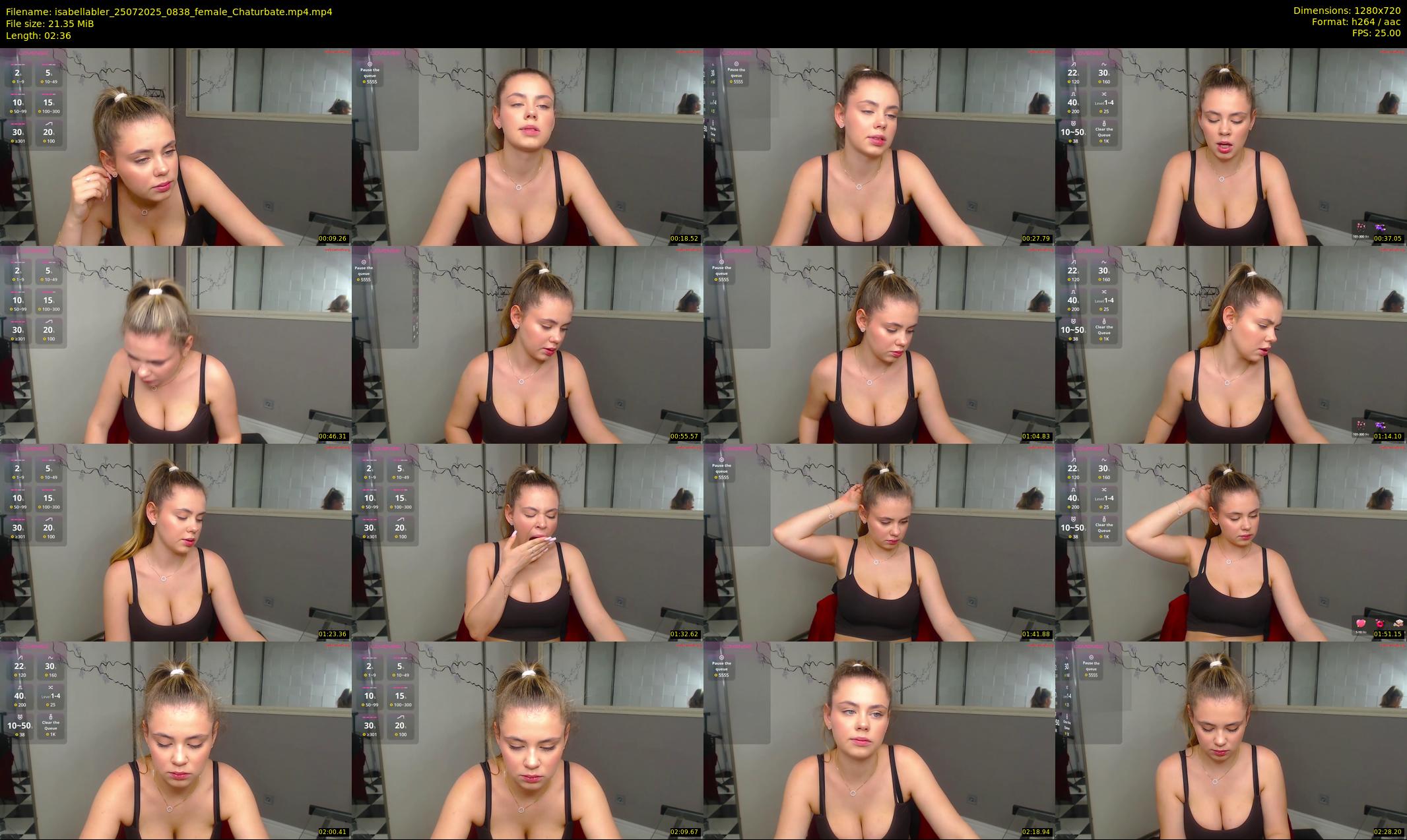 isabellabler — 3 minute Chaturbate female cam show recording, 720p, Jul 25, 2025