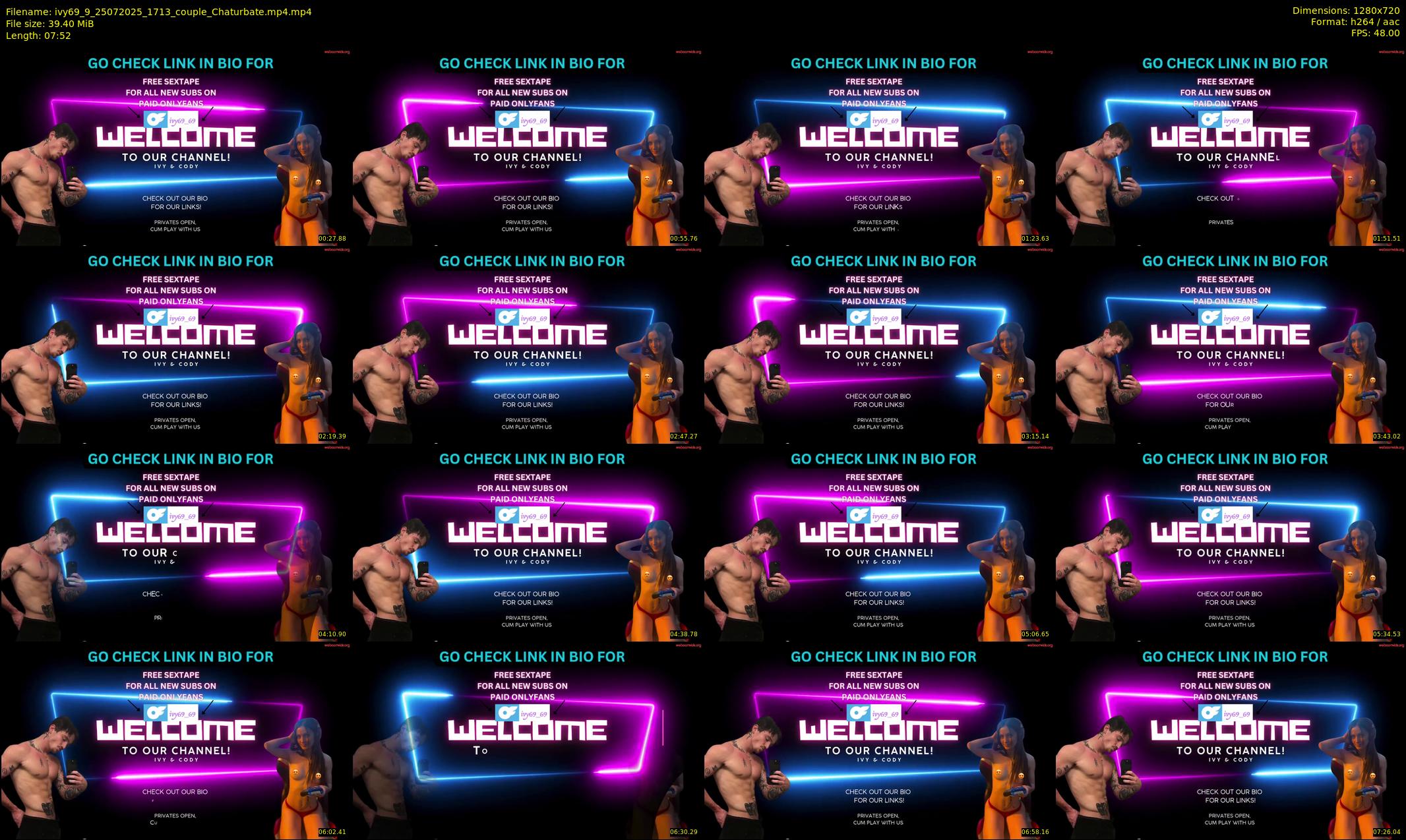 ivy69_9 — 8 minute Chaturbate couple cam show recording, 720p, Jul 25, 2025
