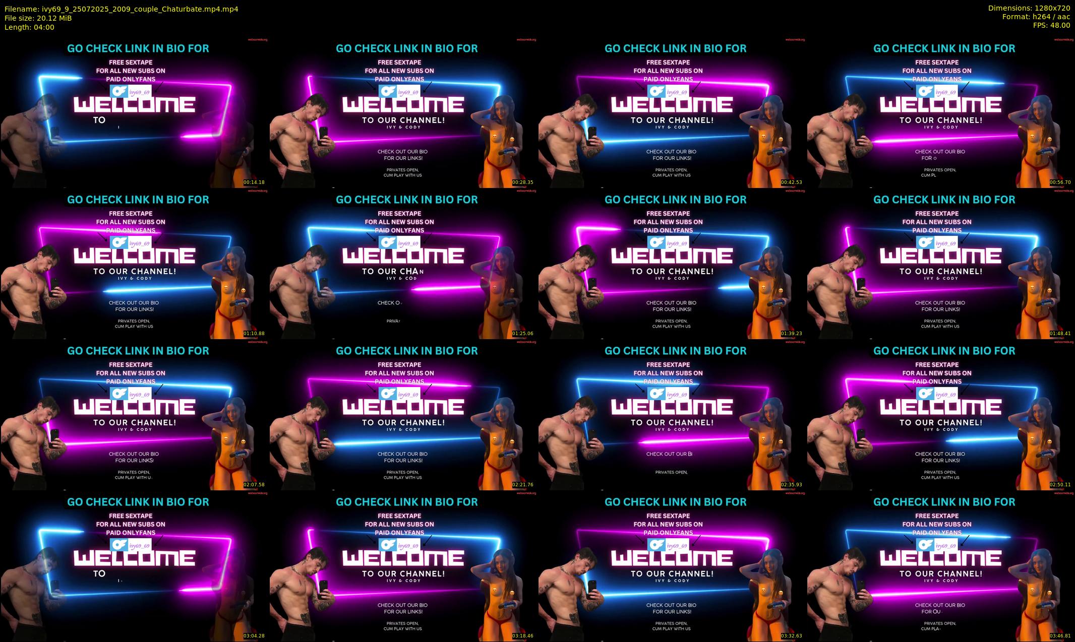 ivy69_9 — 4 minute Chaturbate couple cam show recording, 720p, Jul 25, 2025