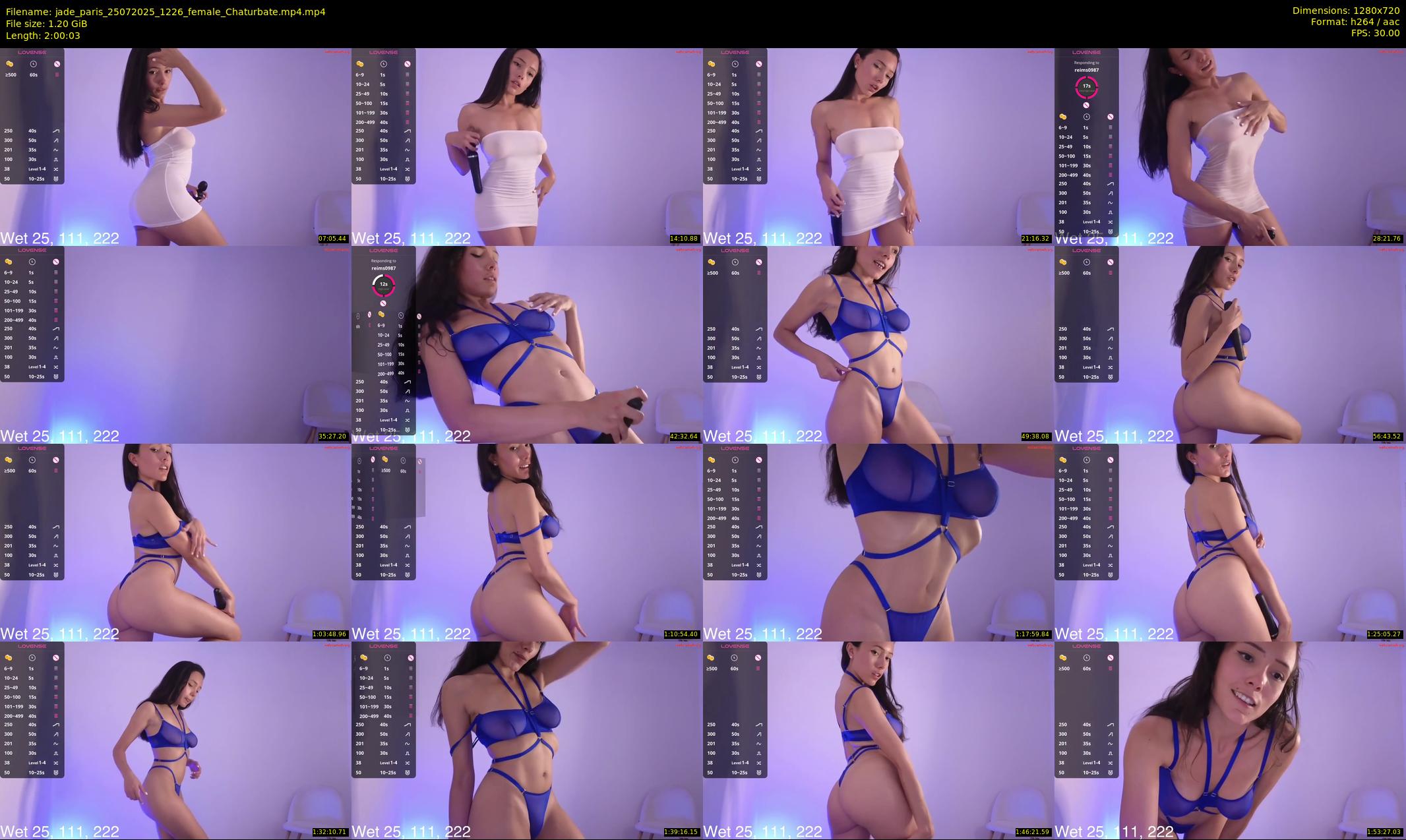 jade_paris — 121 minute Chaturbate female cam show recording, 720p, Jul 25, 2025