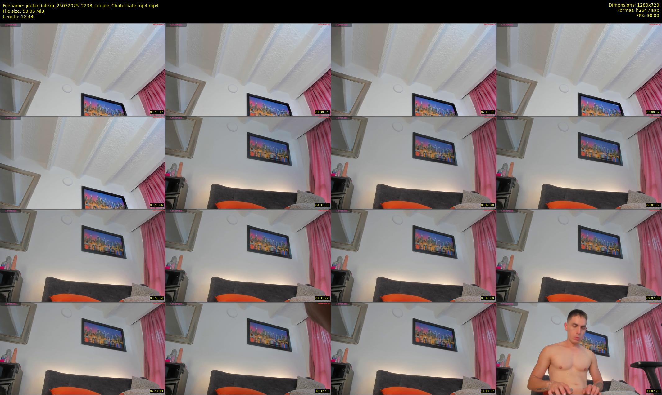 joelandalexa — 13 minute Chaturbate couple cam show recording, 720p, Jul 25, 2025