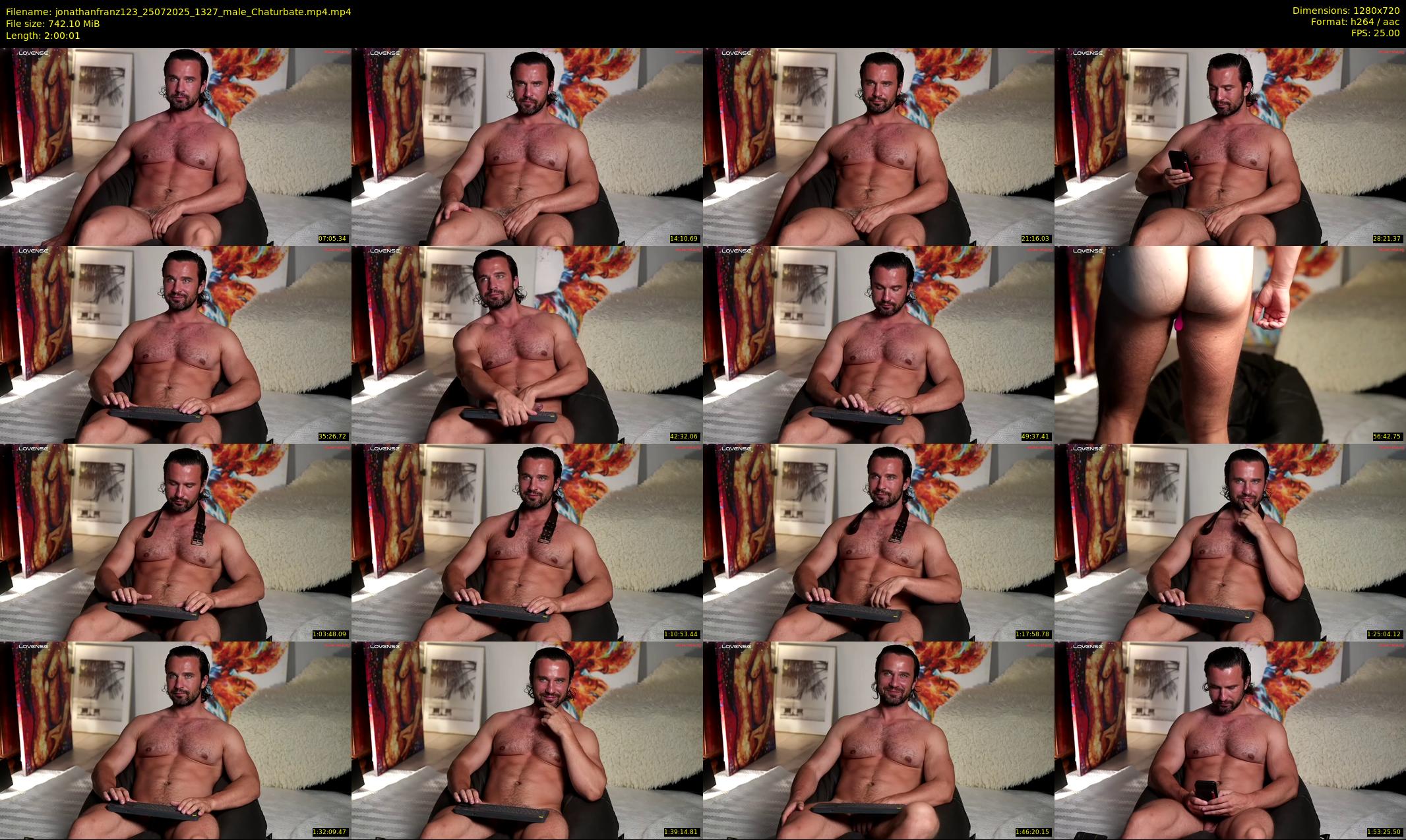 jonathanfranz123 — 121 minute Chaturbate male cam show recording, 720p, Jul 25, 2025