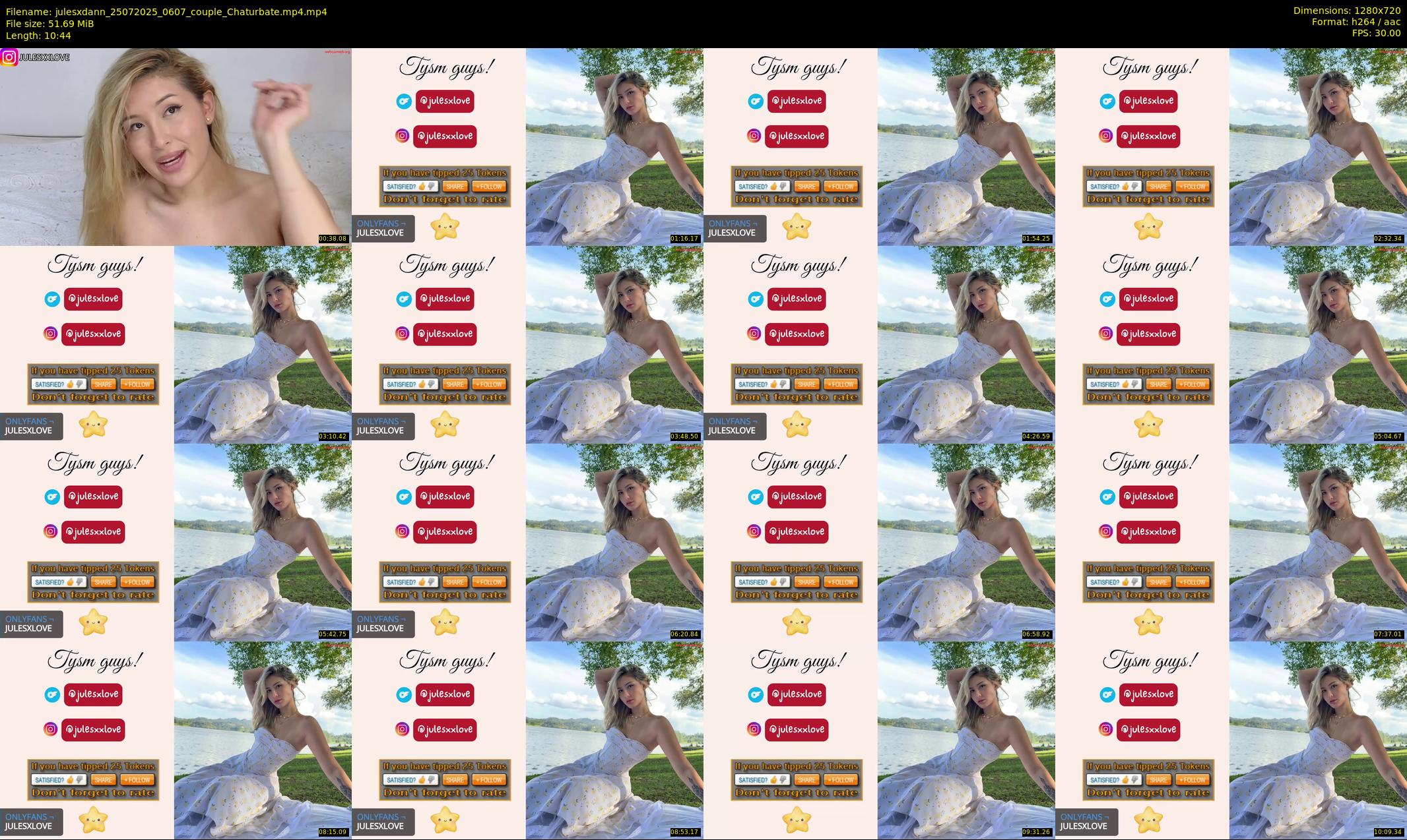 julesxdann — 11 minute Chaturbate couple cam show recording, 720p, Jul 25, 2025