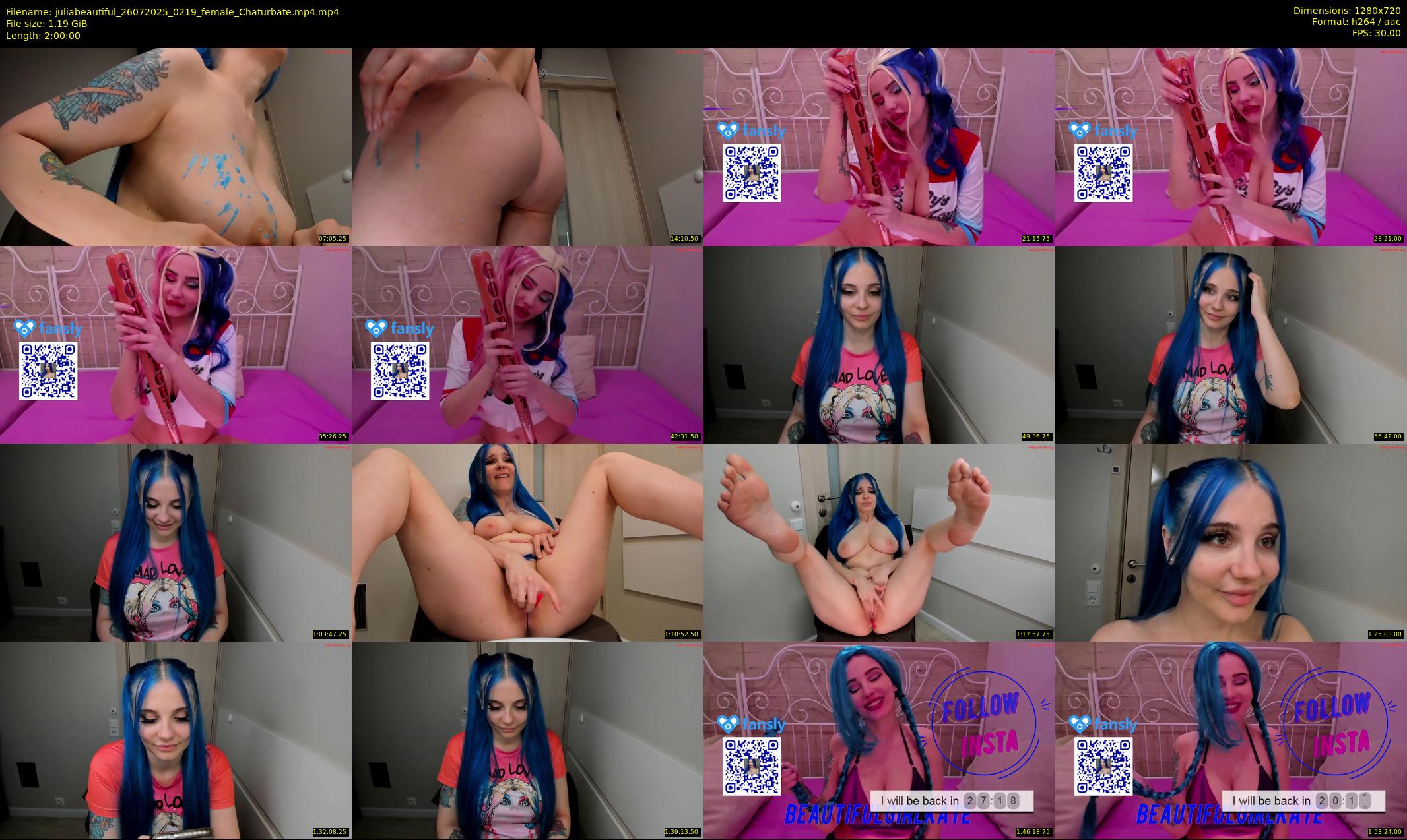 juliabeautiful — 120 minute Chaturbate female cam show recording, 720p, Jul 26, 2025