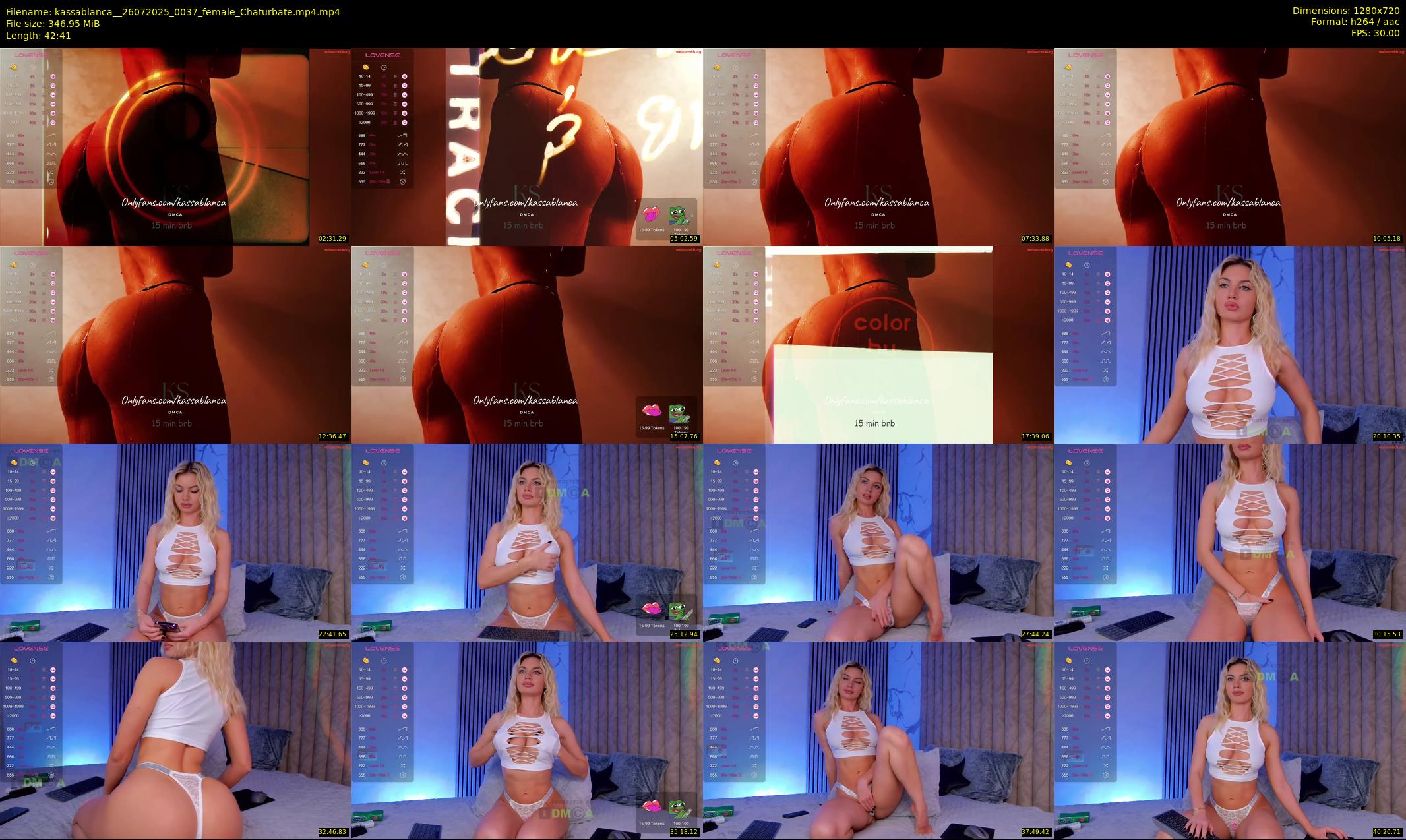 kassablanca_ — 43 minute Chaturbate female cam show recording, 720p, Jul 26, 2025