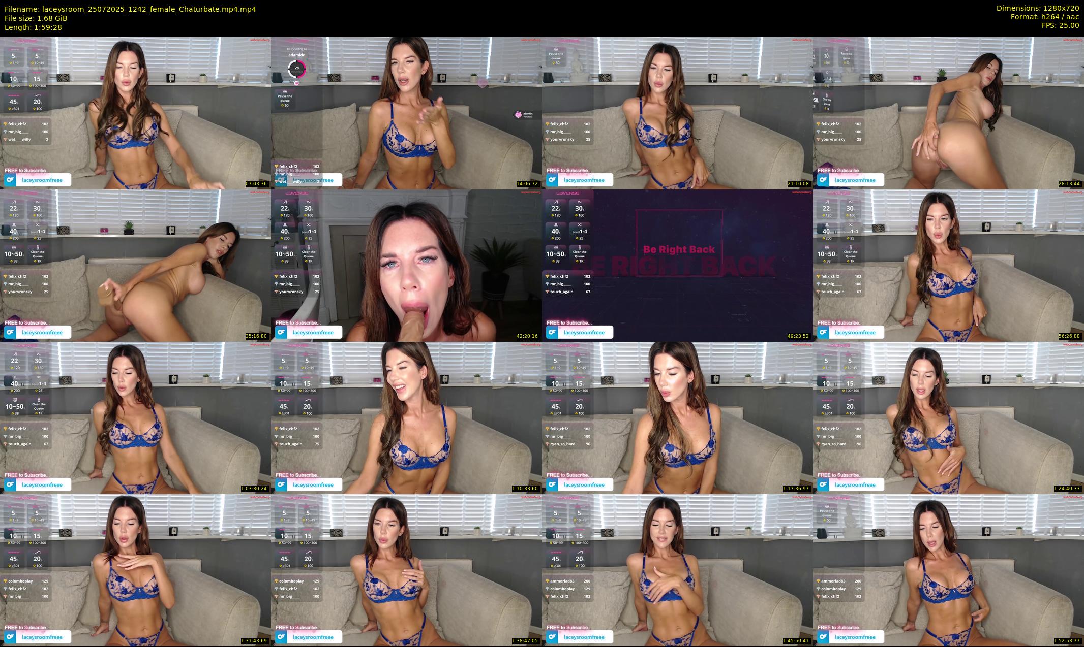 laceysroom — 120 minute Chaturbate female cam show recording, 720p, Jul 25, 2025