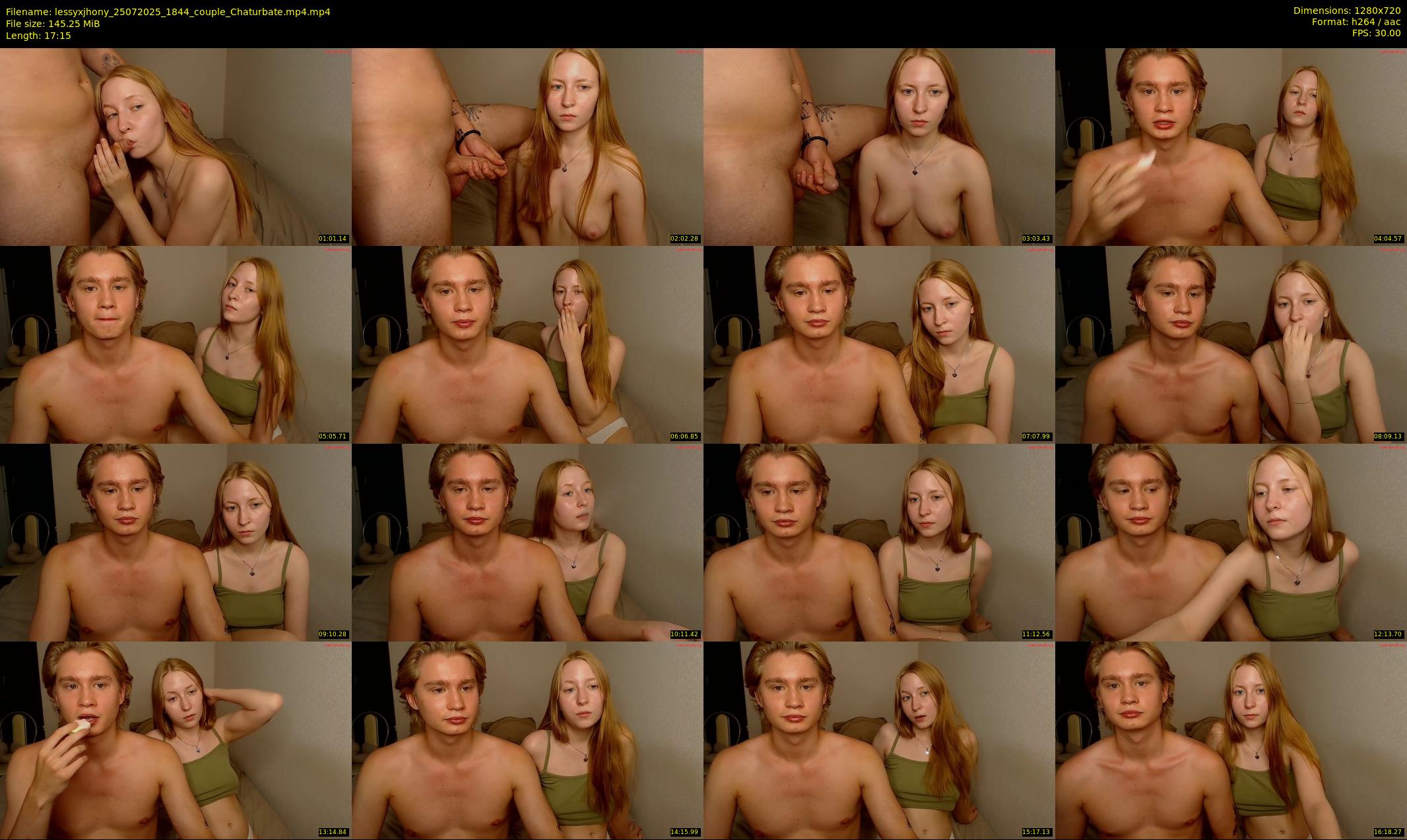 lessyxjhony — 18 minute Chaturbate couple cam show recording, 720p, Jul 25, 2025