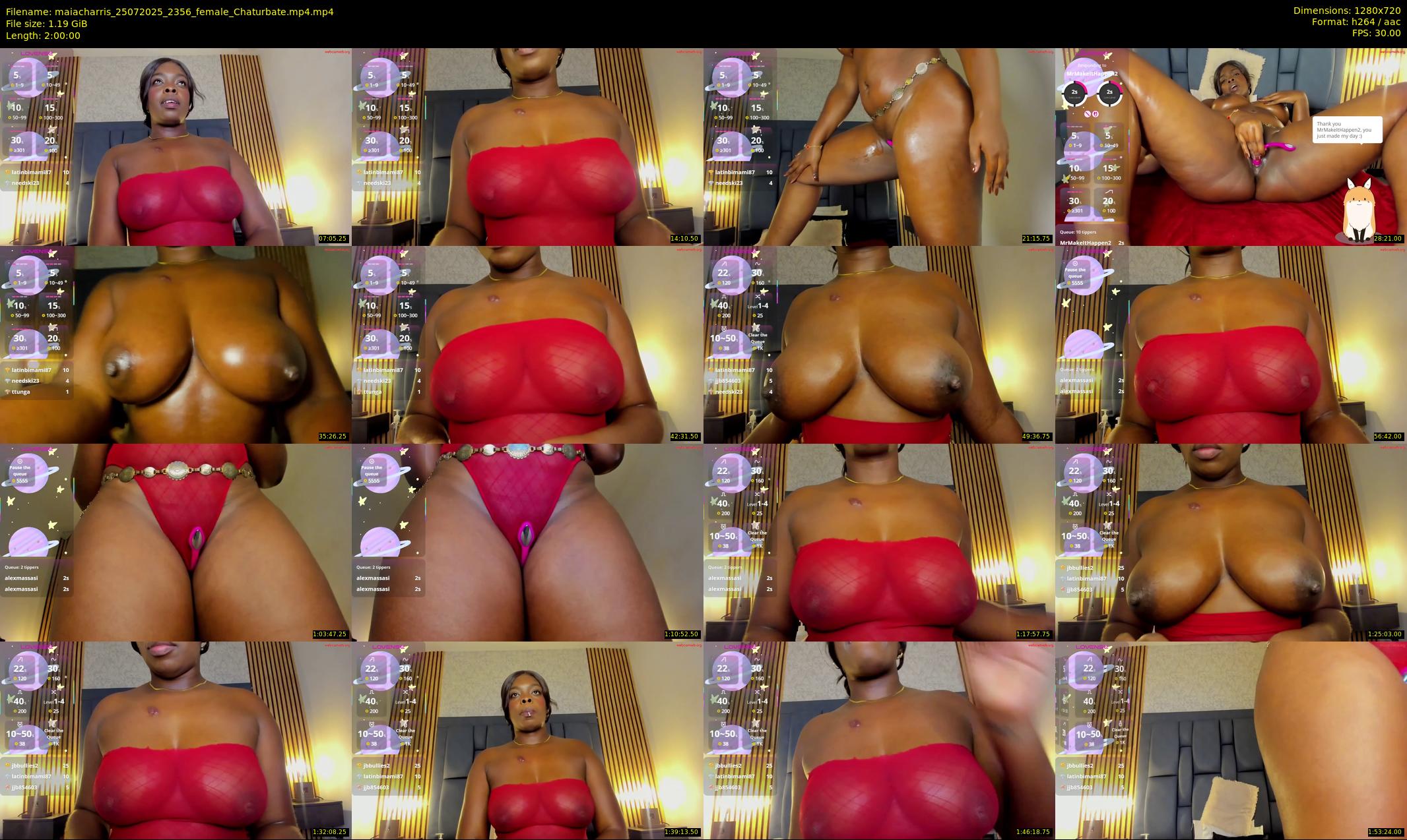 maiacharris — 120 minute Chaturbate female cam show recording, 720p, Jul 25, 2025