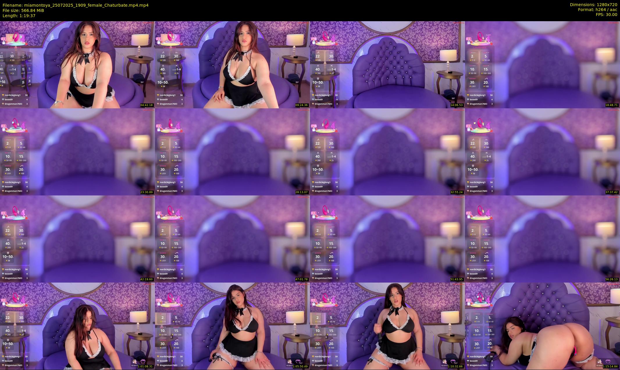 miamontoya — 80 minute Chaturbate female cam show recording, 720p, Jul 25, 2025