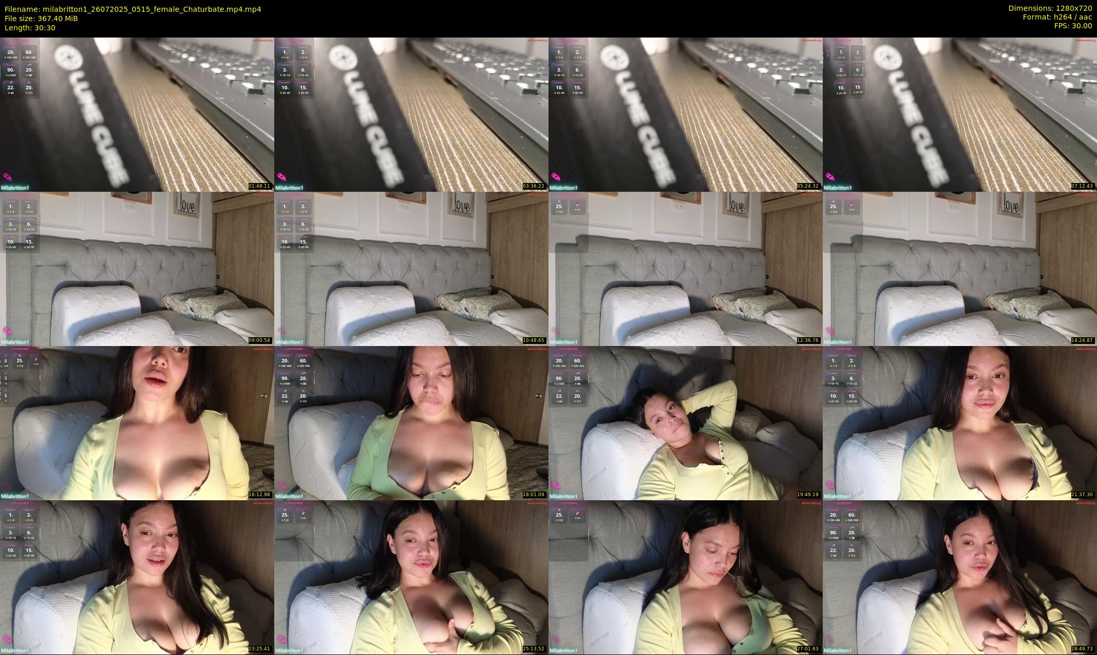 milabritton1 — 31 minute Chaturbate female cam show recording, 720p, Jul 26, 2025