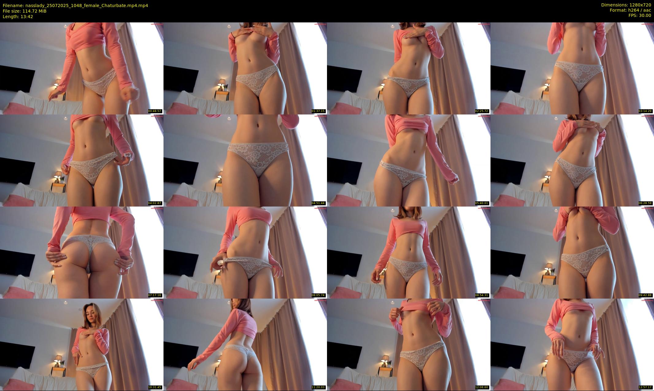 nasslady — 14 minute Chaturbate female cam show recording, 720p, Jul 25, 2025