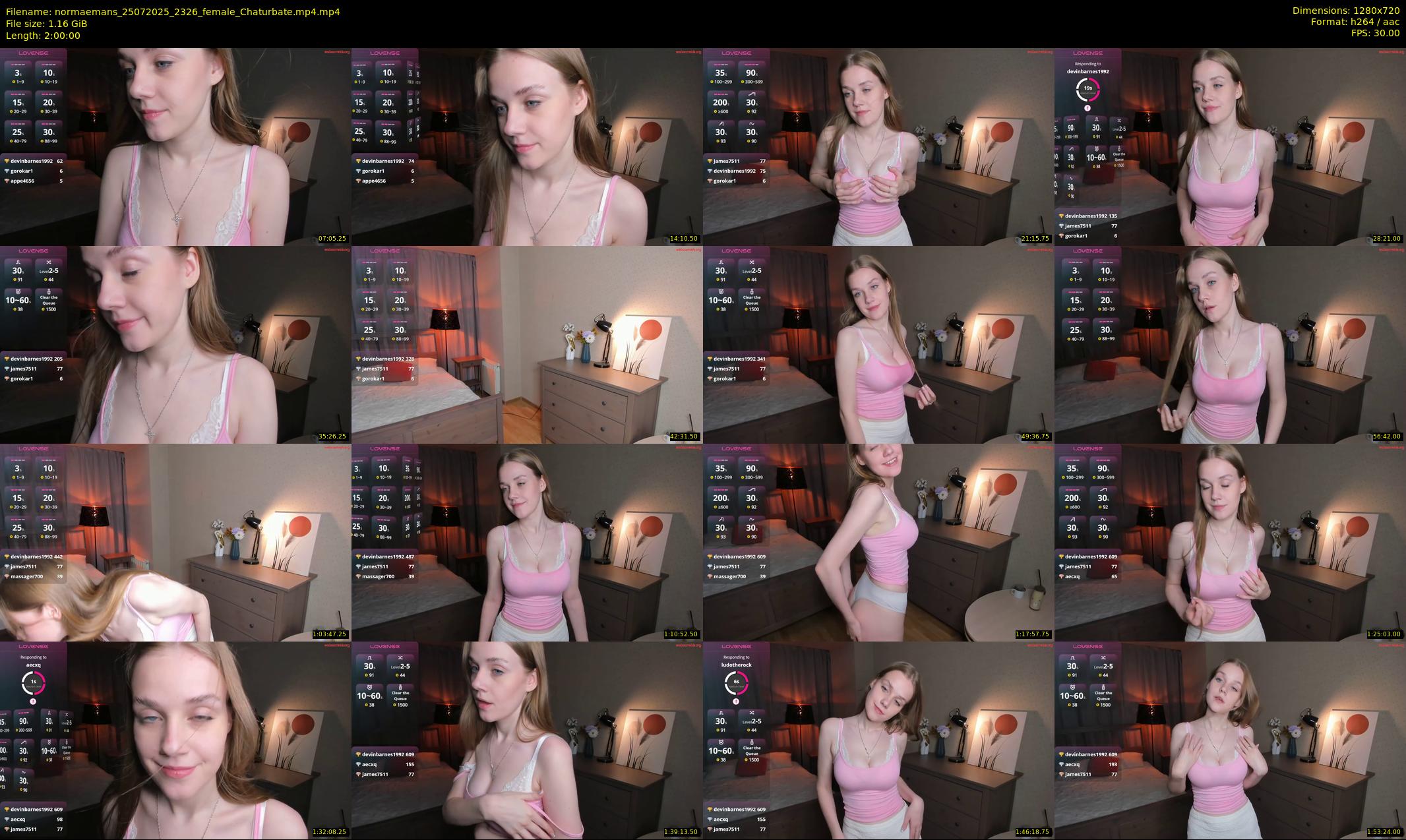 normaemans — 120 minute Chaturbate female cam show recording, 720p, Jul 25, 2025