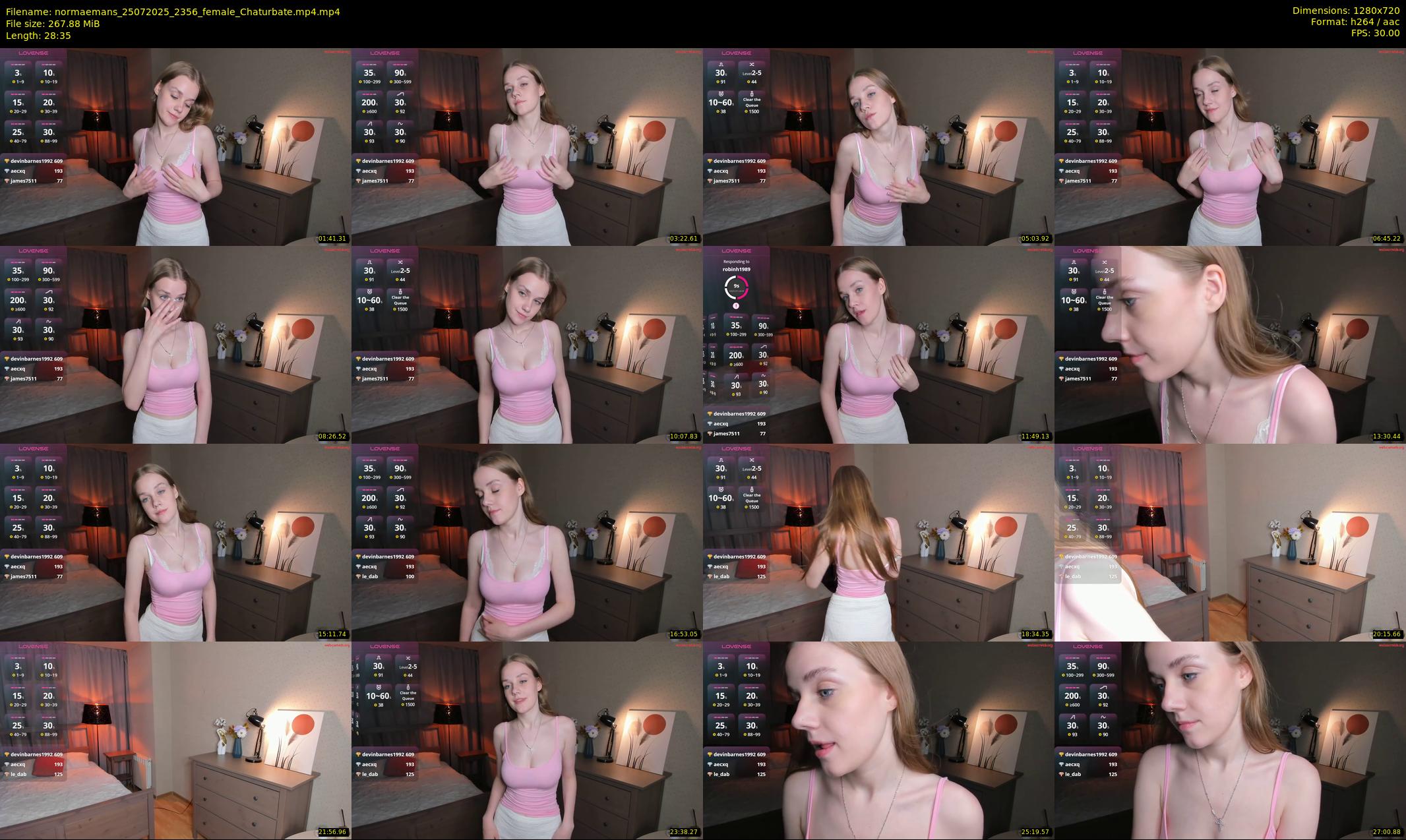 normaemans — 29 minute Chaturbate female cam show recording, 720p, Jul 25, 2025
