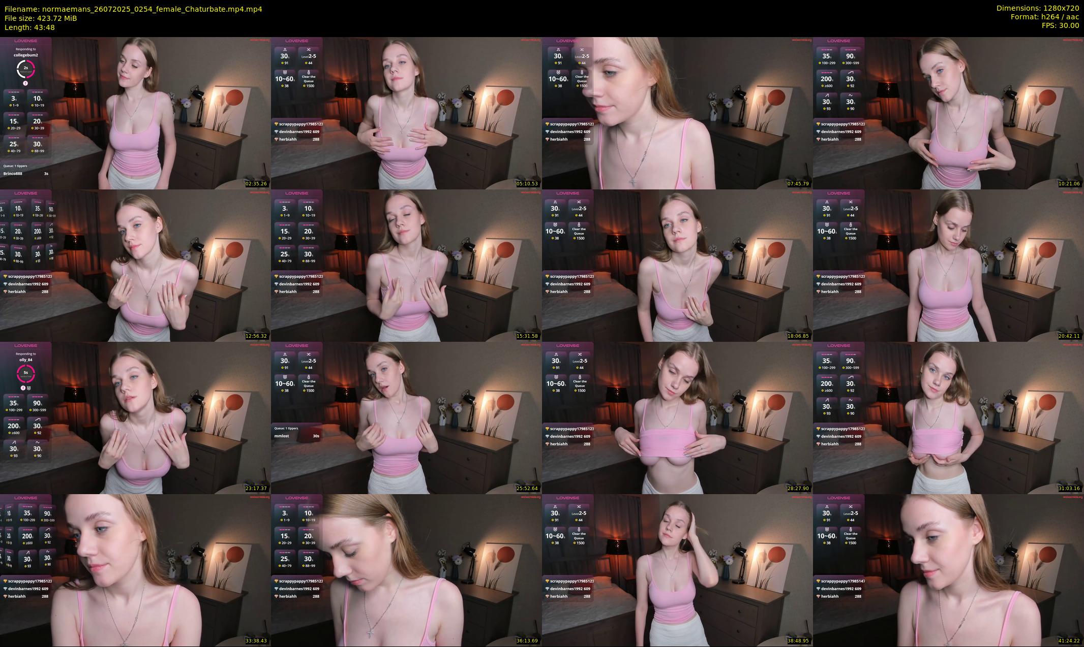 normaemans — 44 minute Chaturbate female cam show recording, 720p, Jul 26, 2025
