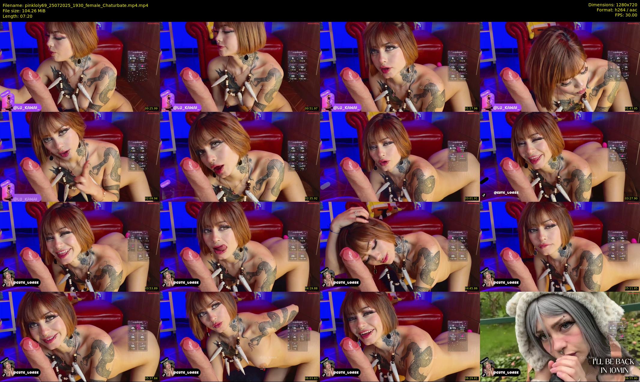 pinkloly69 — 8 minute Chaturbate female cam show recording, 720p, Jul 25, 2025