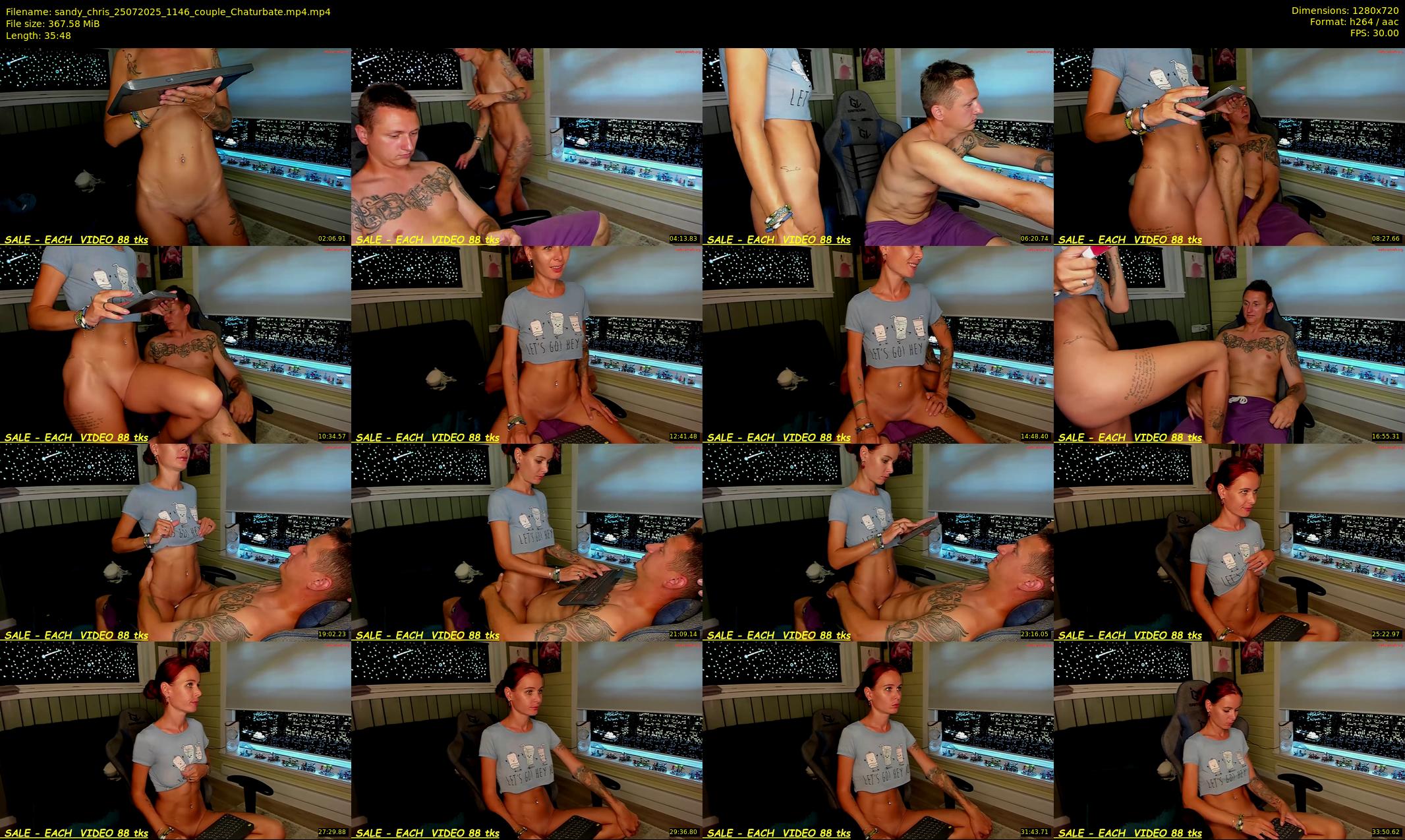 sandy_chris — 36 minute Chaturbate couple cam show recording, 720p, Jul 25, 2025