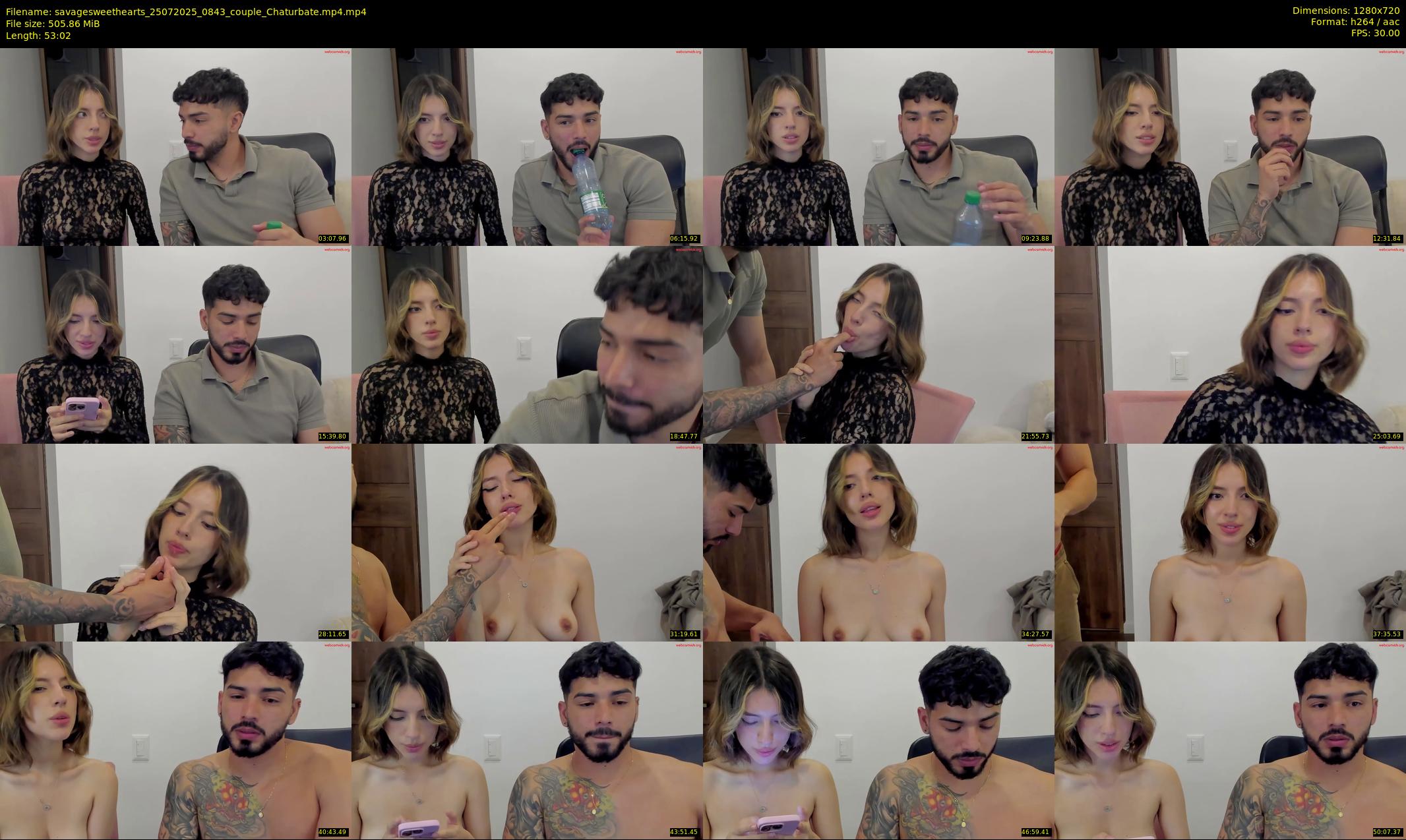 savagesweethearts — 54 minute Chaturbate couple cam show recording, 720p, Jul 25, 2025