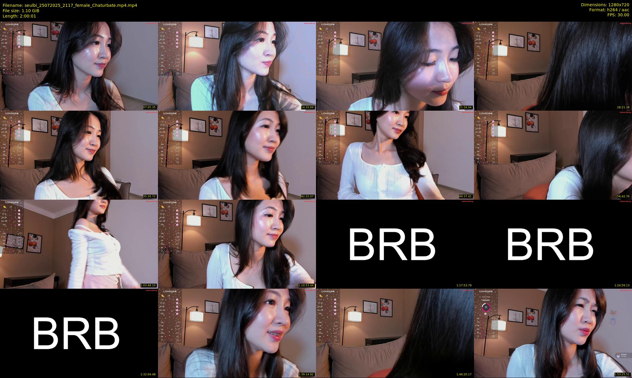 seulbi — 121 minute Chaturbate female cam show recording, 720p, Jul 25, 2025