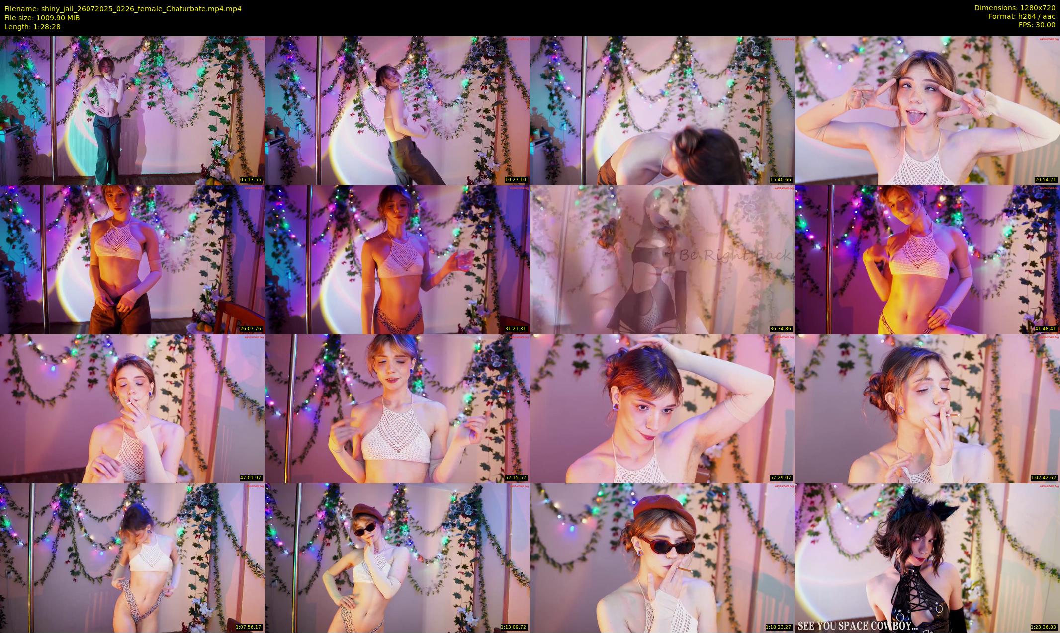 shiny_jail — 89 minute Chaturbate female cam show recording, 720p, Jul 26, 2025