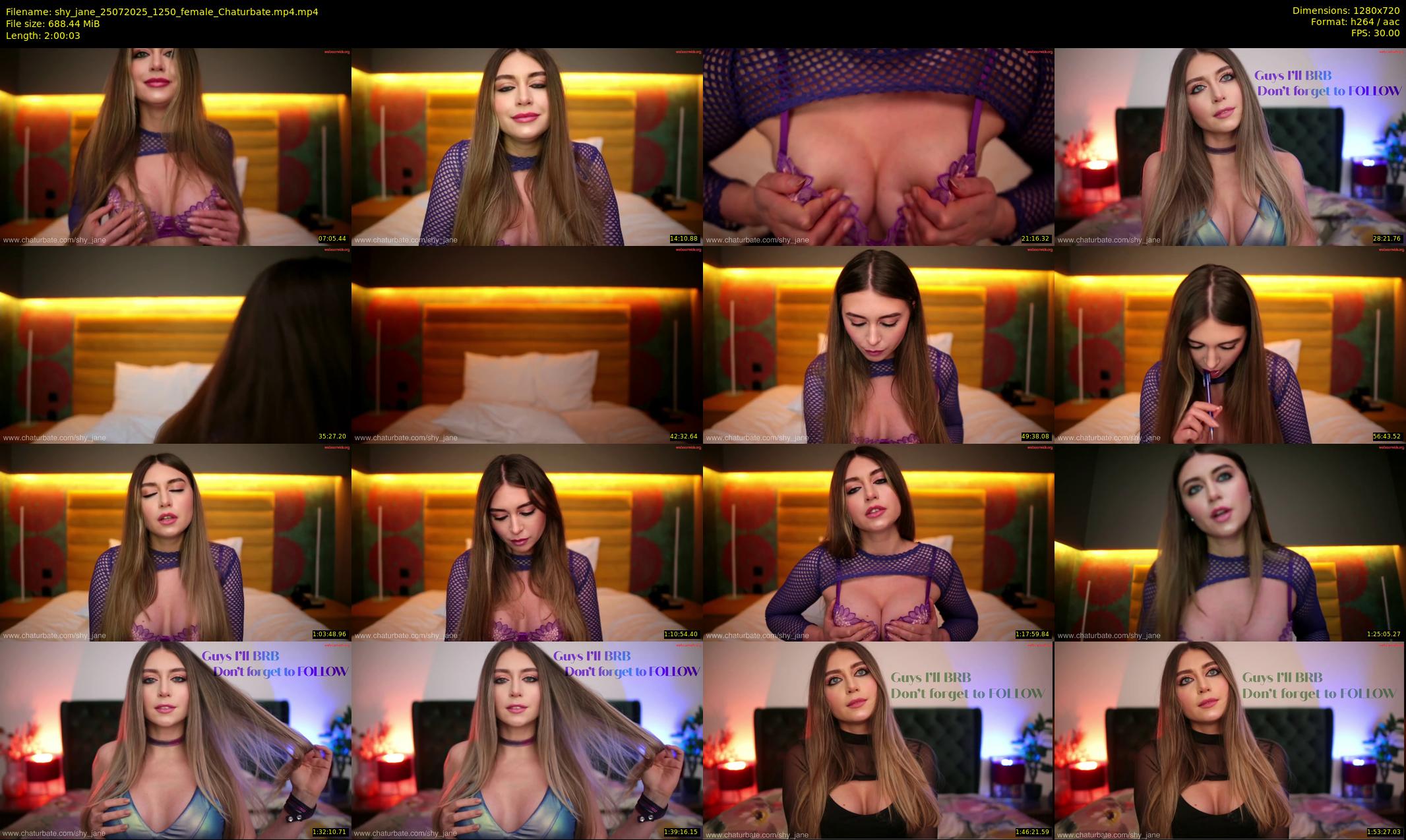 shy_jane — 121 minute Chaturbate female cam show recording, 720p, Jul 25, 2025