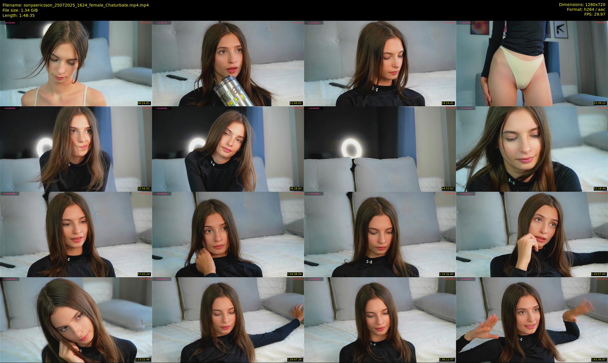 sonyaericsson — 109 minute Chaturbate female cam show recording, 720p, Jul 25, 2025
