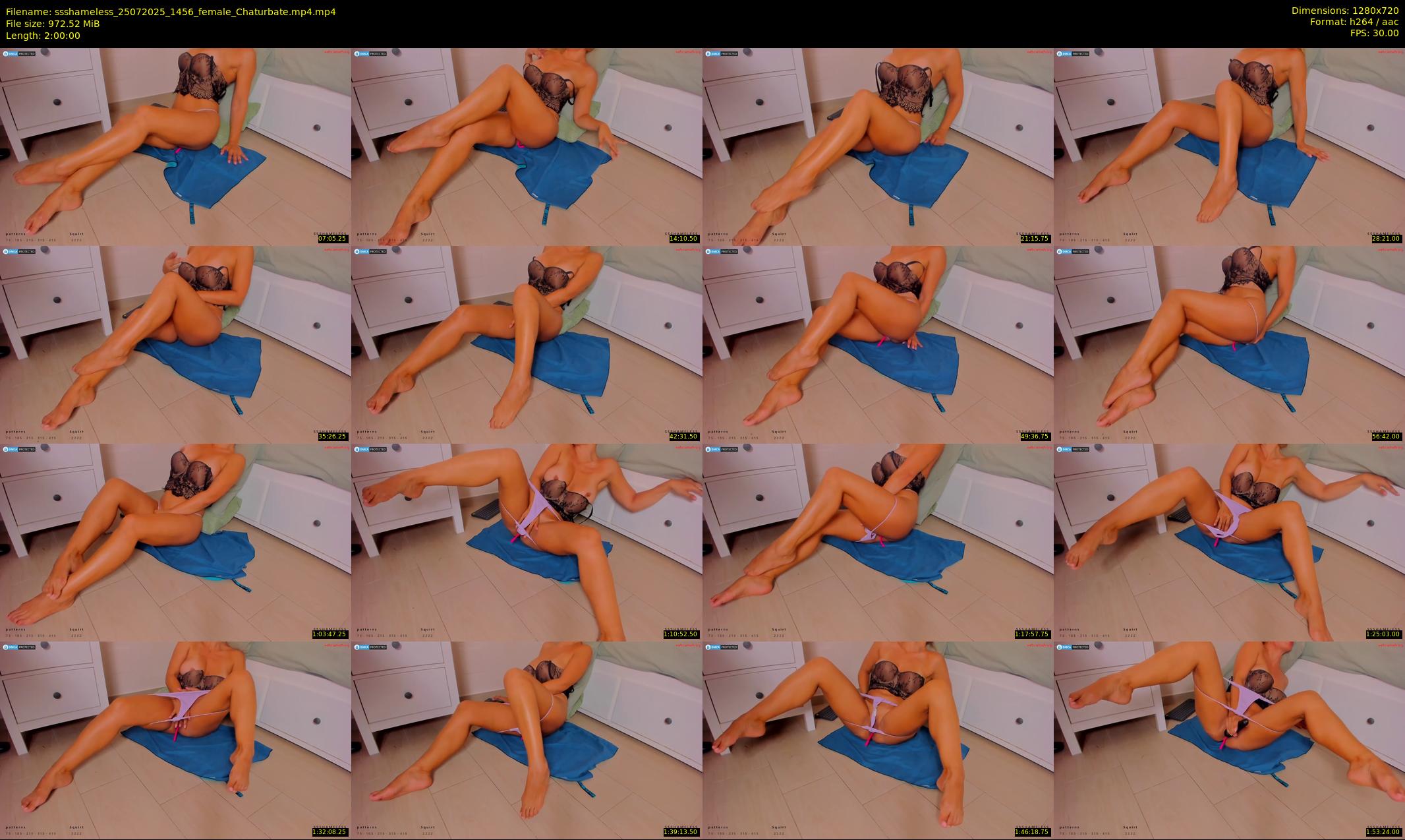 ssshameless — 120 minute Chaturbate female cam show recording, 720p, Jul 25, 2025