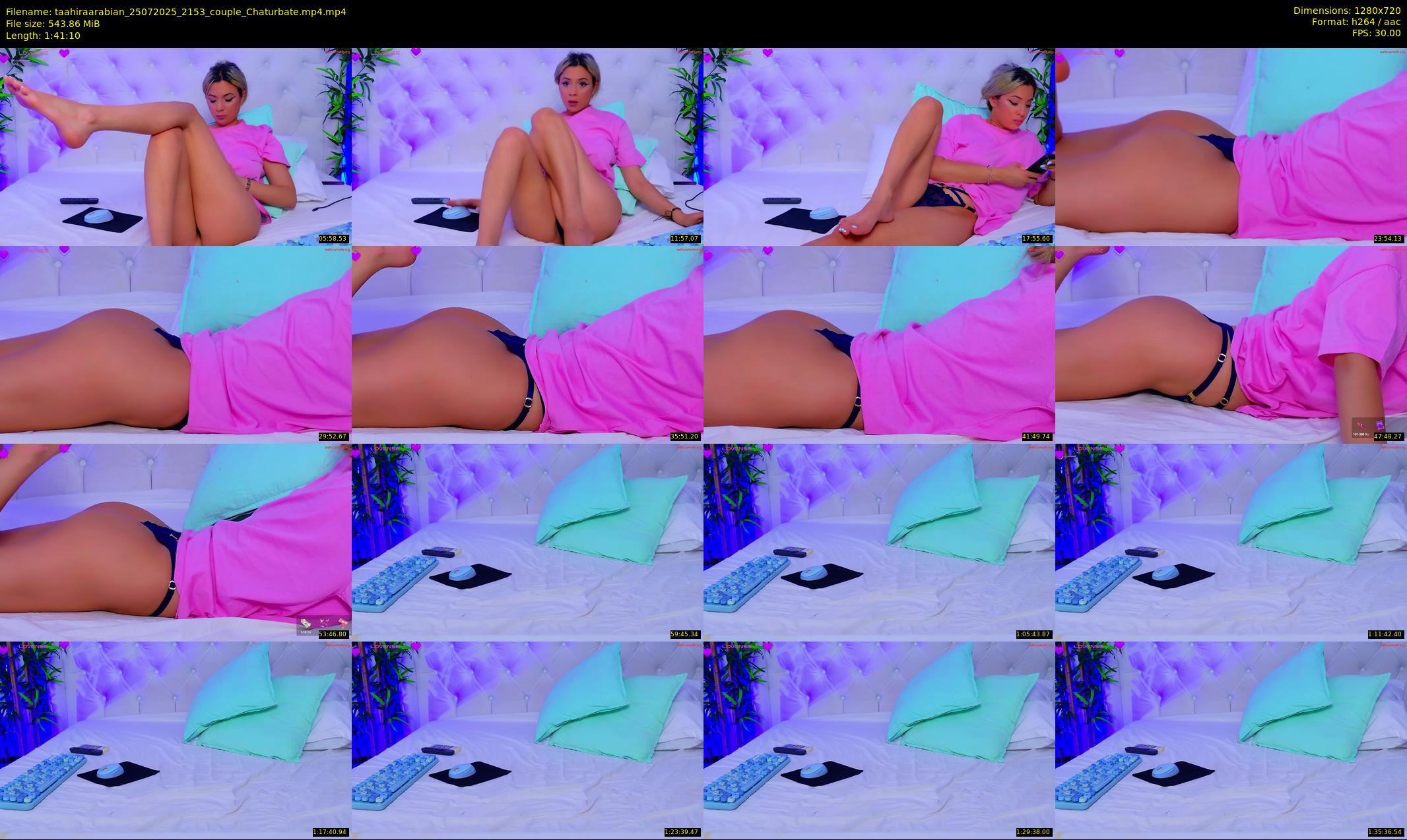taahiraarabian — 102 minute Chaturbate female cam show recording, 720p, Jul 25, 2025