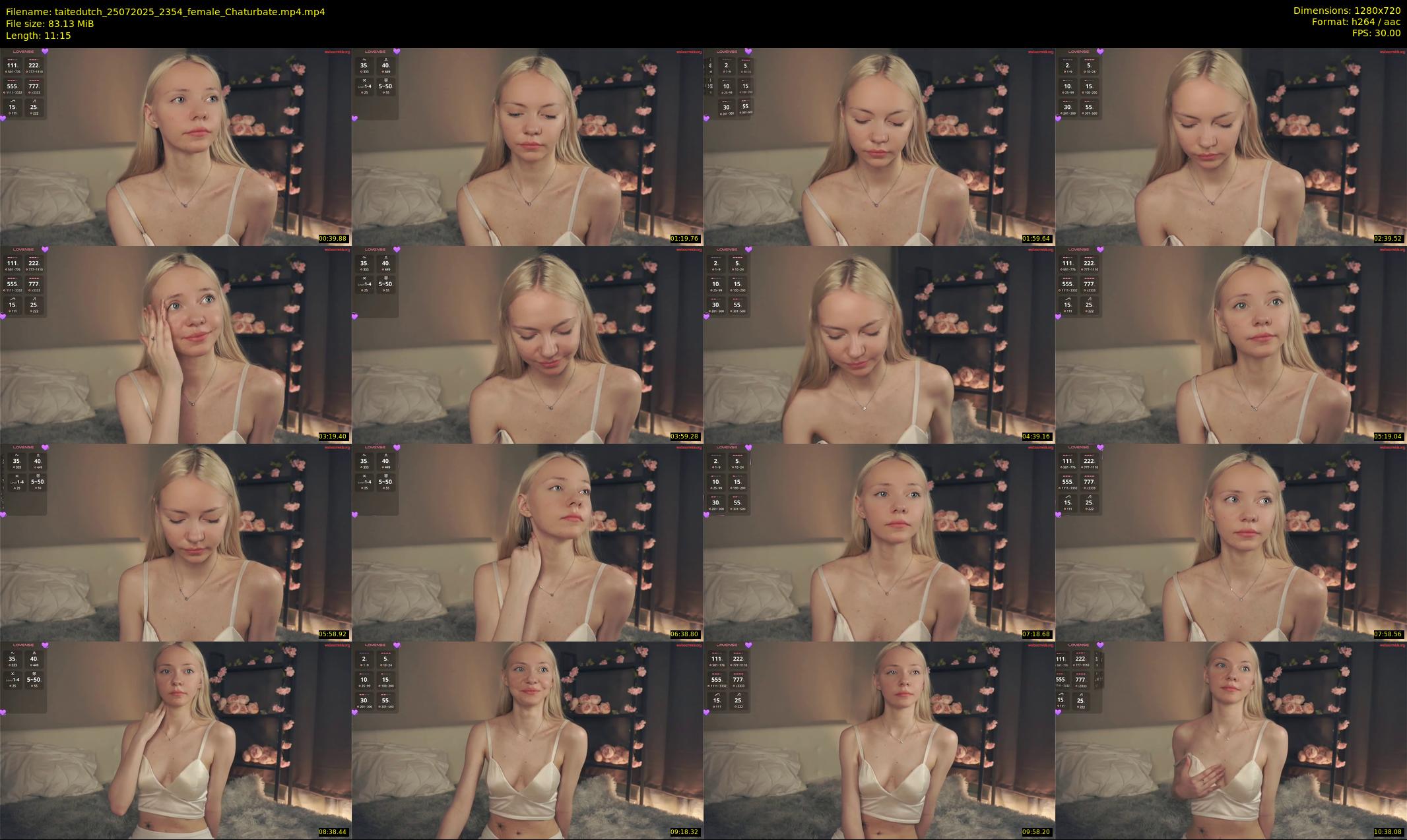 taitedutch — 12 minute Chaturbate female cam show recording, 720p, Jul 25, 2025