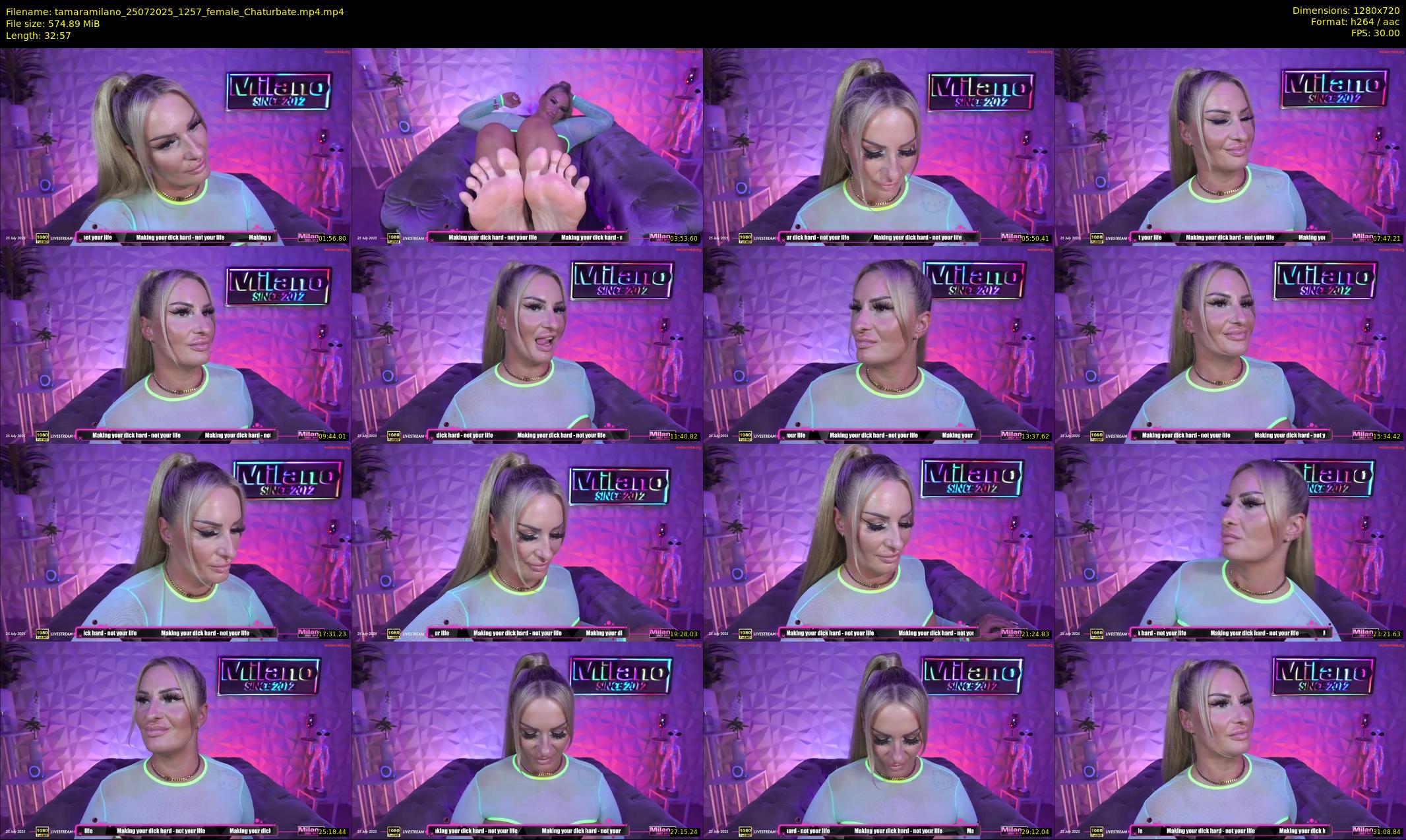 tamaramilano — 33 minute Chaturbate female cam show recording, 720p, Jul 25, 2025