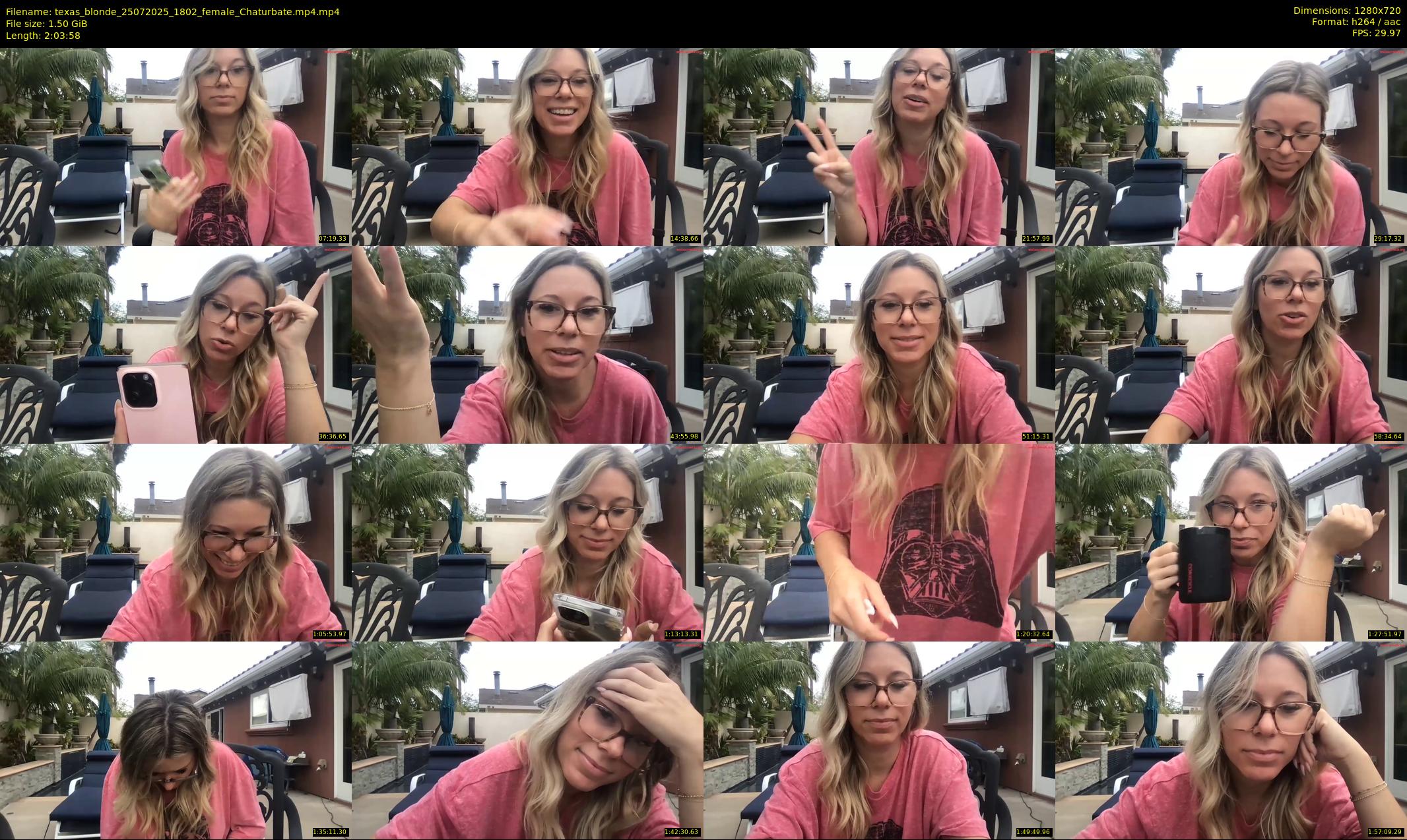 texas_blonde — 124 minute Chaturbate female cam show recording, 720p, Jul 25, 2025