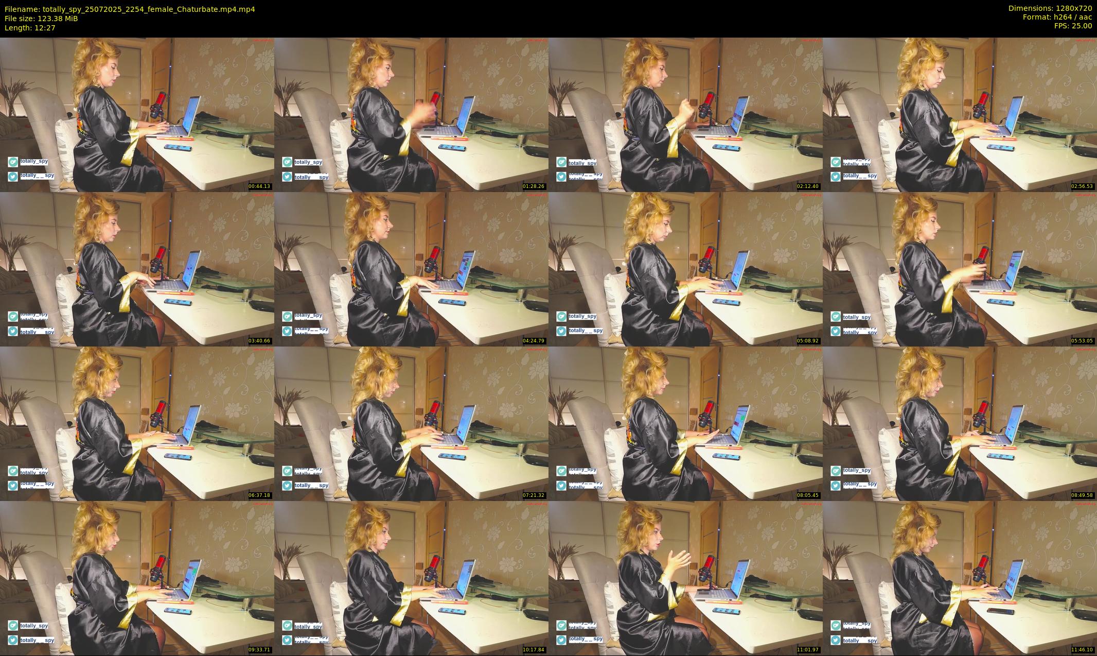 totally_spy — 13 minute Chaturbate female cam show recording, 720p, Jul 25, 2025