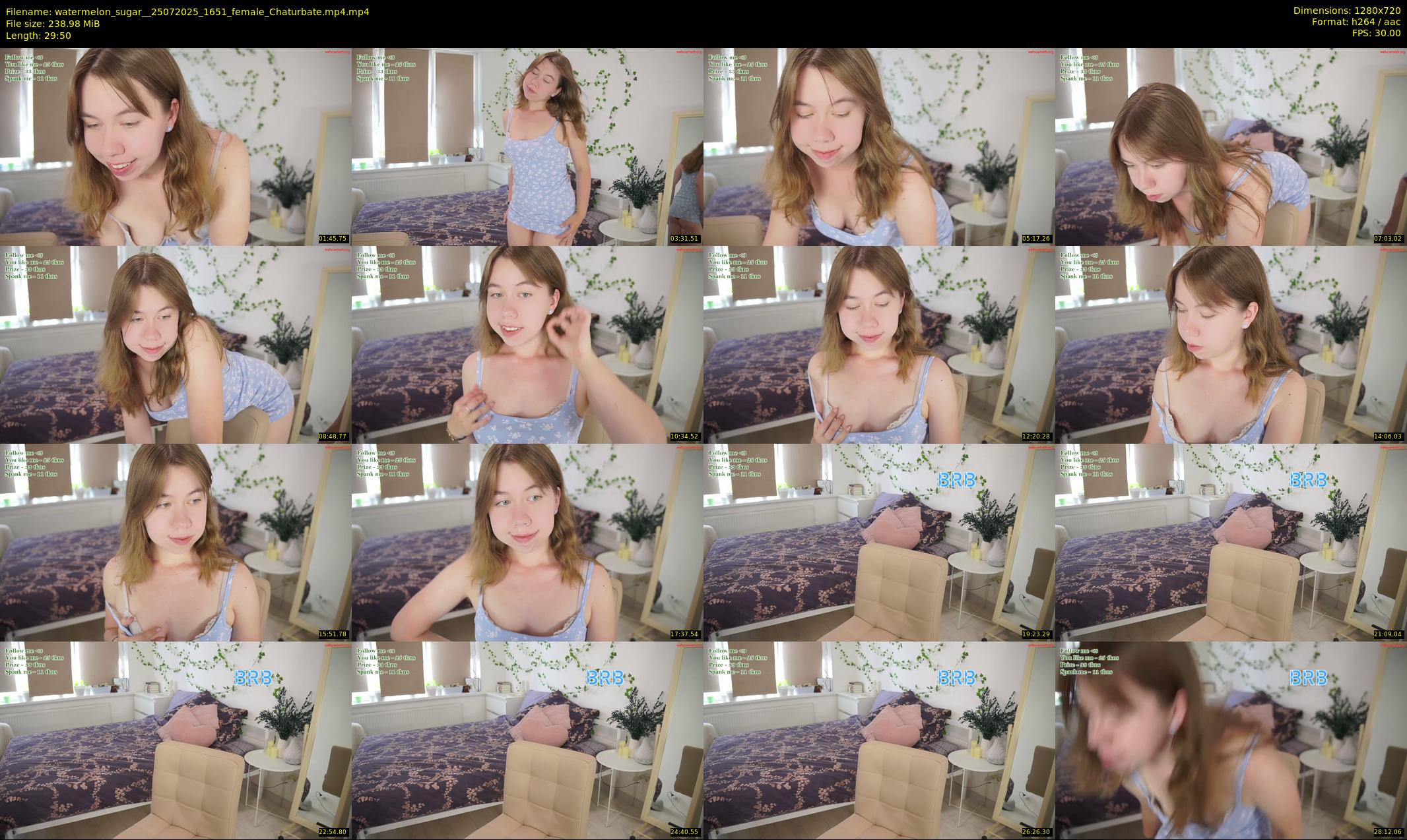 watermelon_sugar_ — 30 minute Chaturbate female cam show recording, 720p, Jul 25, 2025