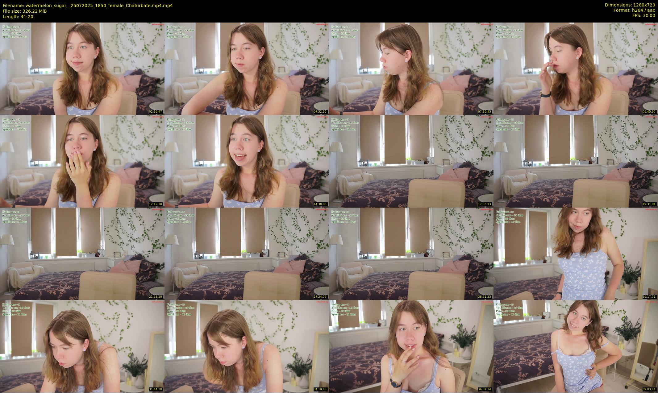 watermelon_sugar_ — 42 minute Chaturbate female cam show recording, 720p, Jul 25, 2025