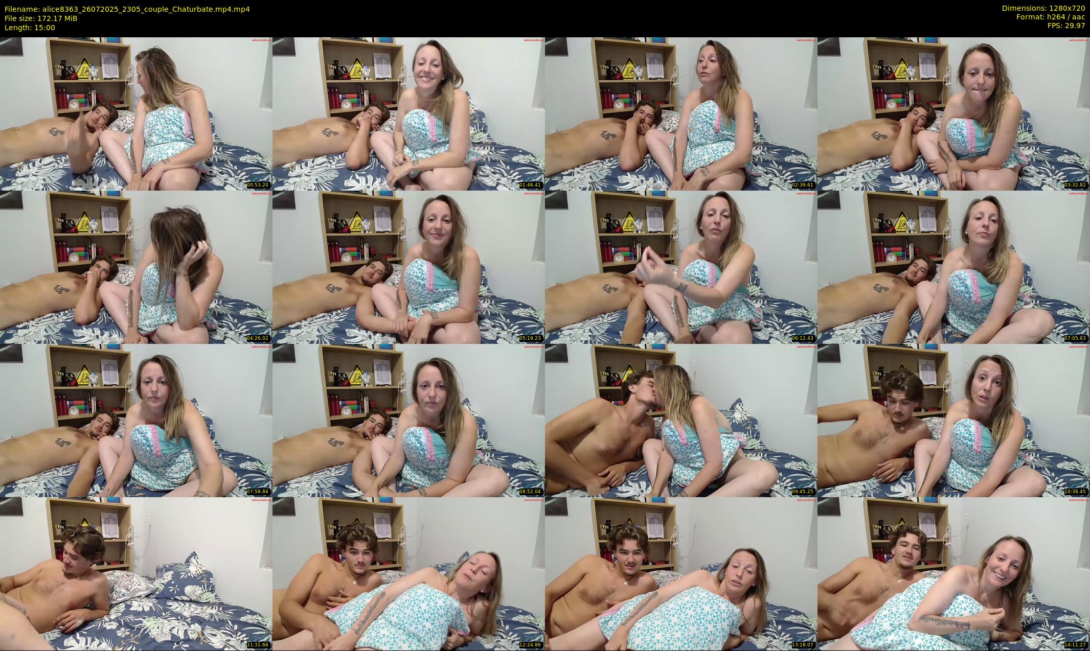 alice8363 — 15 minute Chaturbate female cam show recording, 720p, Jul 26, 2025