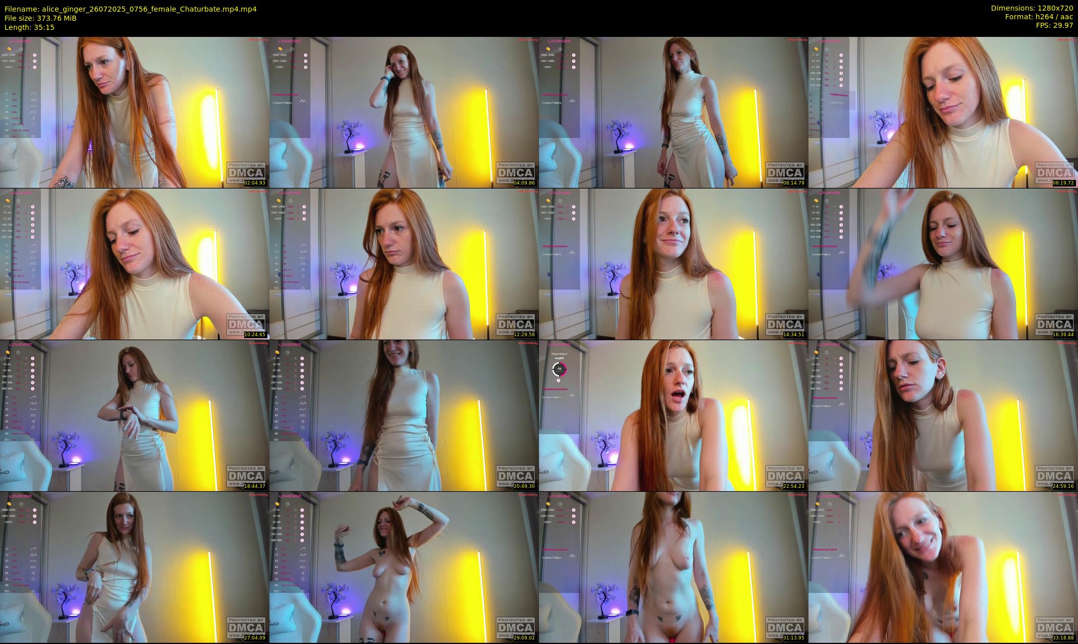 alice_ginger — 36 minute Chaturbate female cam show recording, 720p, Jul 26, 2025