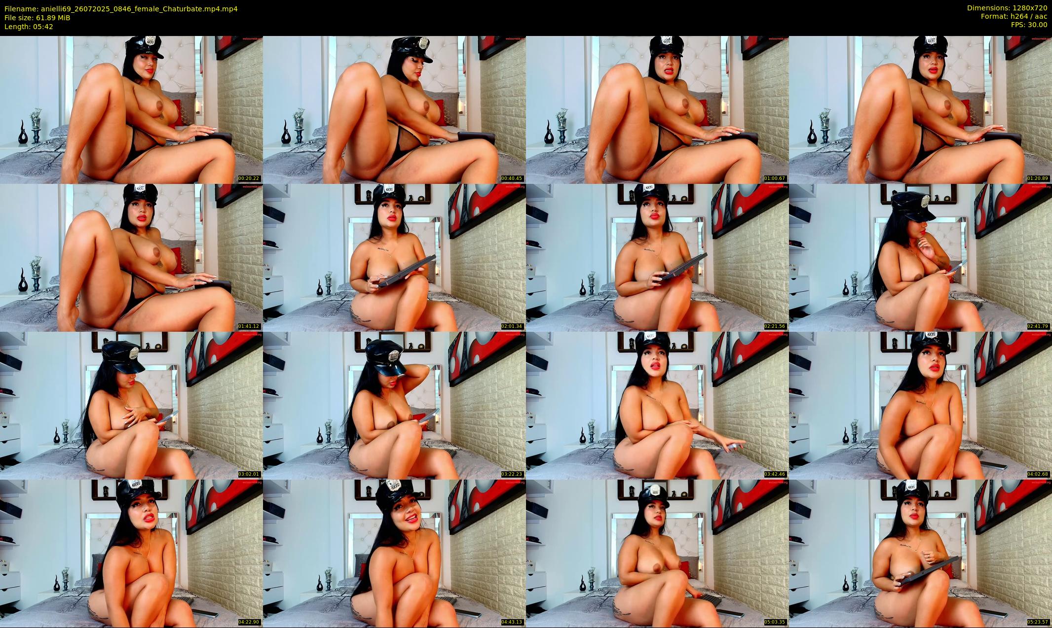 anielli69 — 6 minute Chaturbate female cam show recording, 720p, Jul 26, 2025