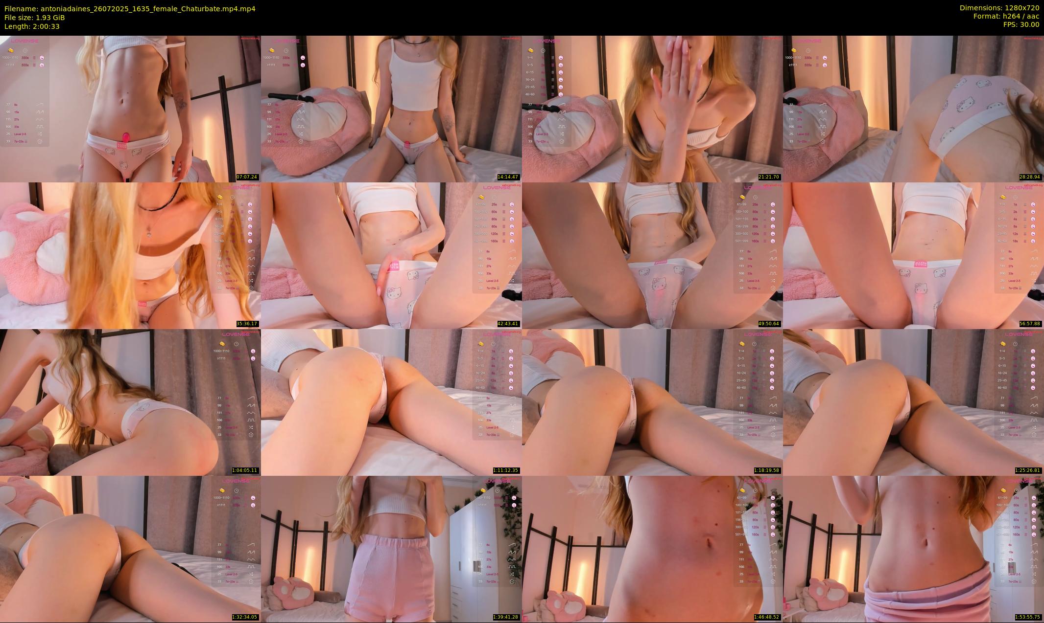 antoniadaines — 121 minute Chaturbate female cam show recording, 720p, Jul 26, 2025