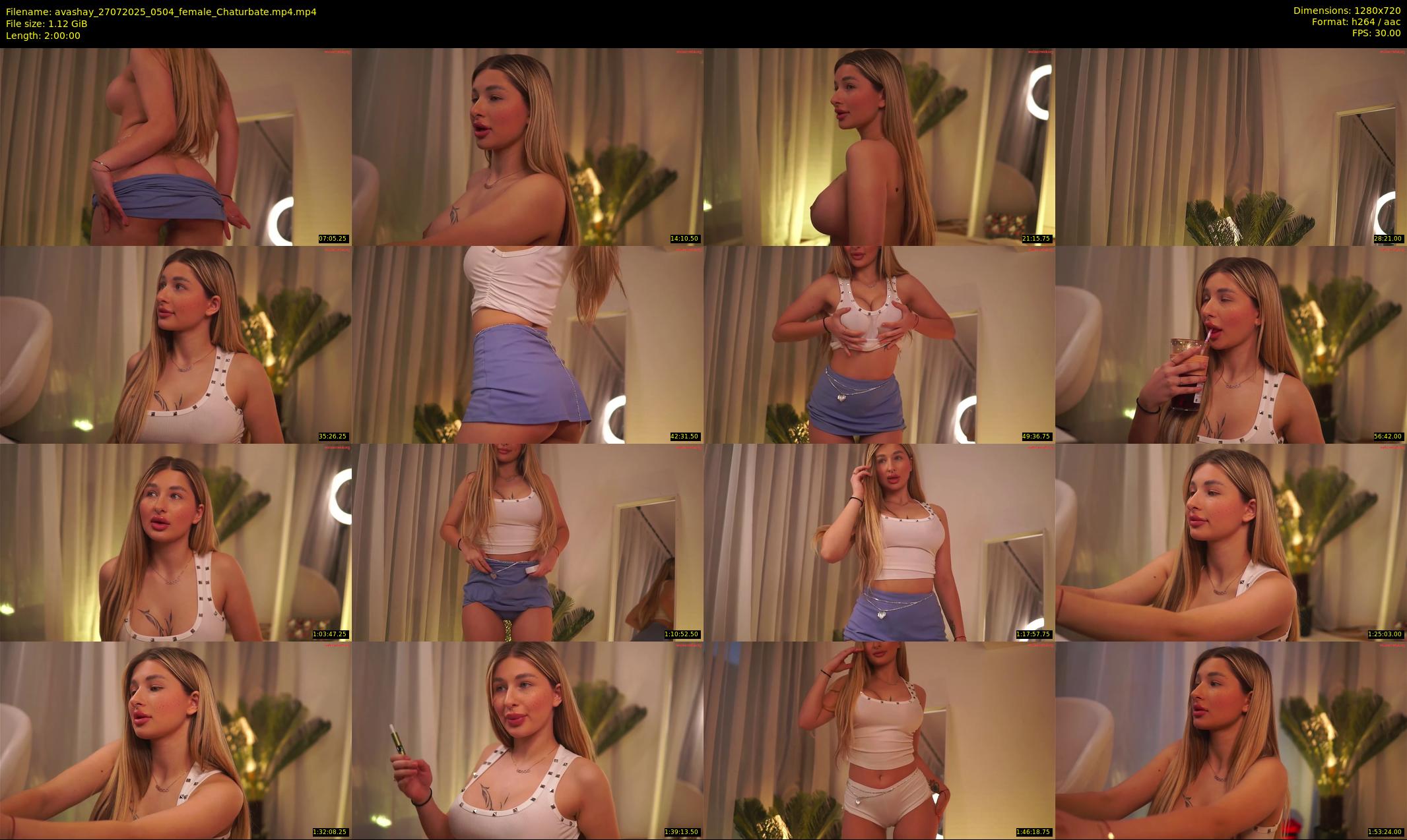 avashay — 120 minute Chaturbate female cam show recording, 720p, Jul 27, 2025