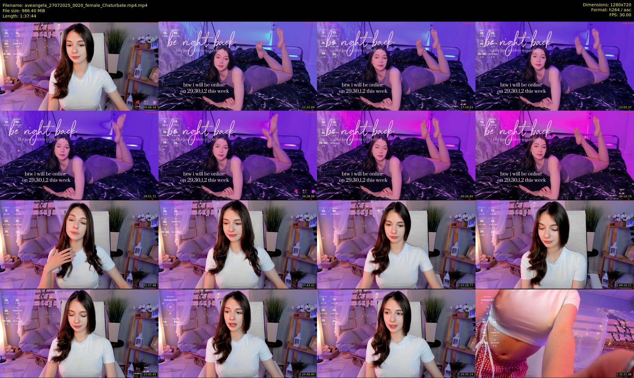 aveangela — 98 minute Chaturbate couple cam show recording, 720p, Jul 27, 2025