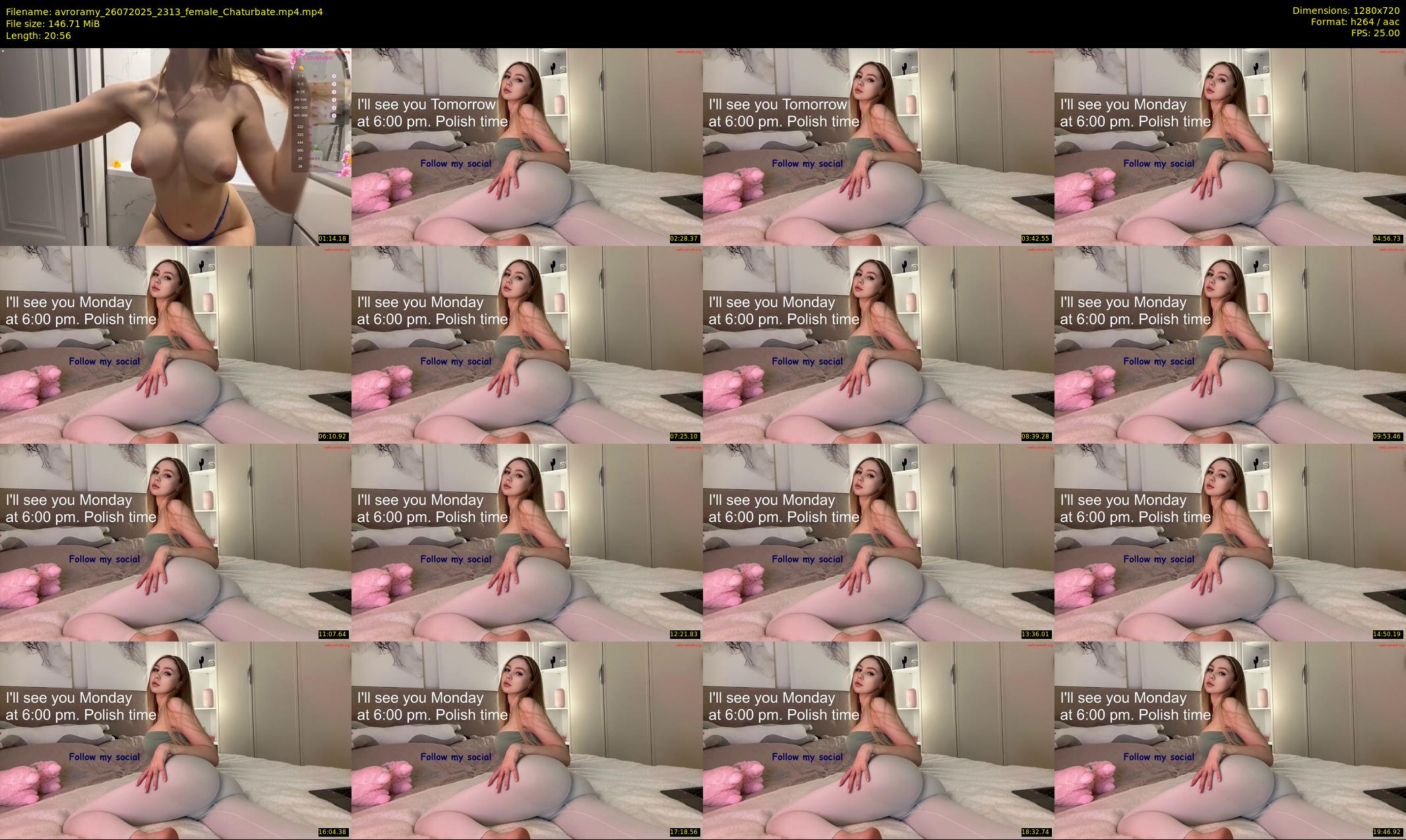 avroramy — 21 minute Chaturbate female cam show recording, 720p, Jul 26, 2025