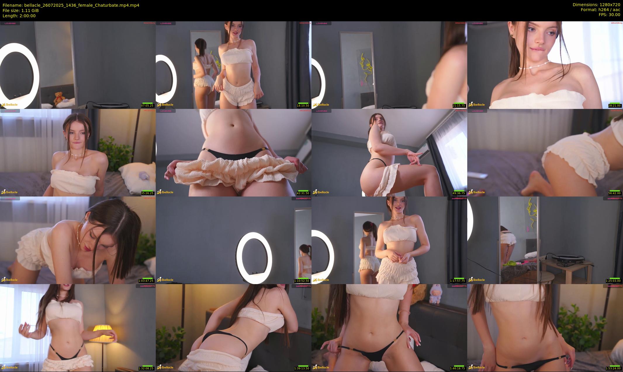 bellacle — 120 minute Chaturbate female cam show recording, 720p, Jul 26, 2025