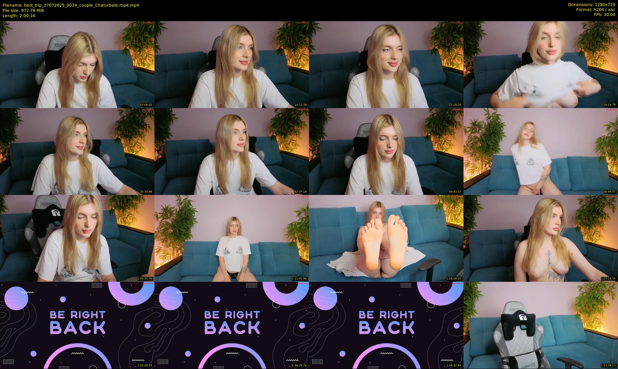 best_trip — 121 minute Chaturbate couple cam show recording, 720p, Jul 27, 2025