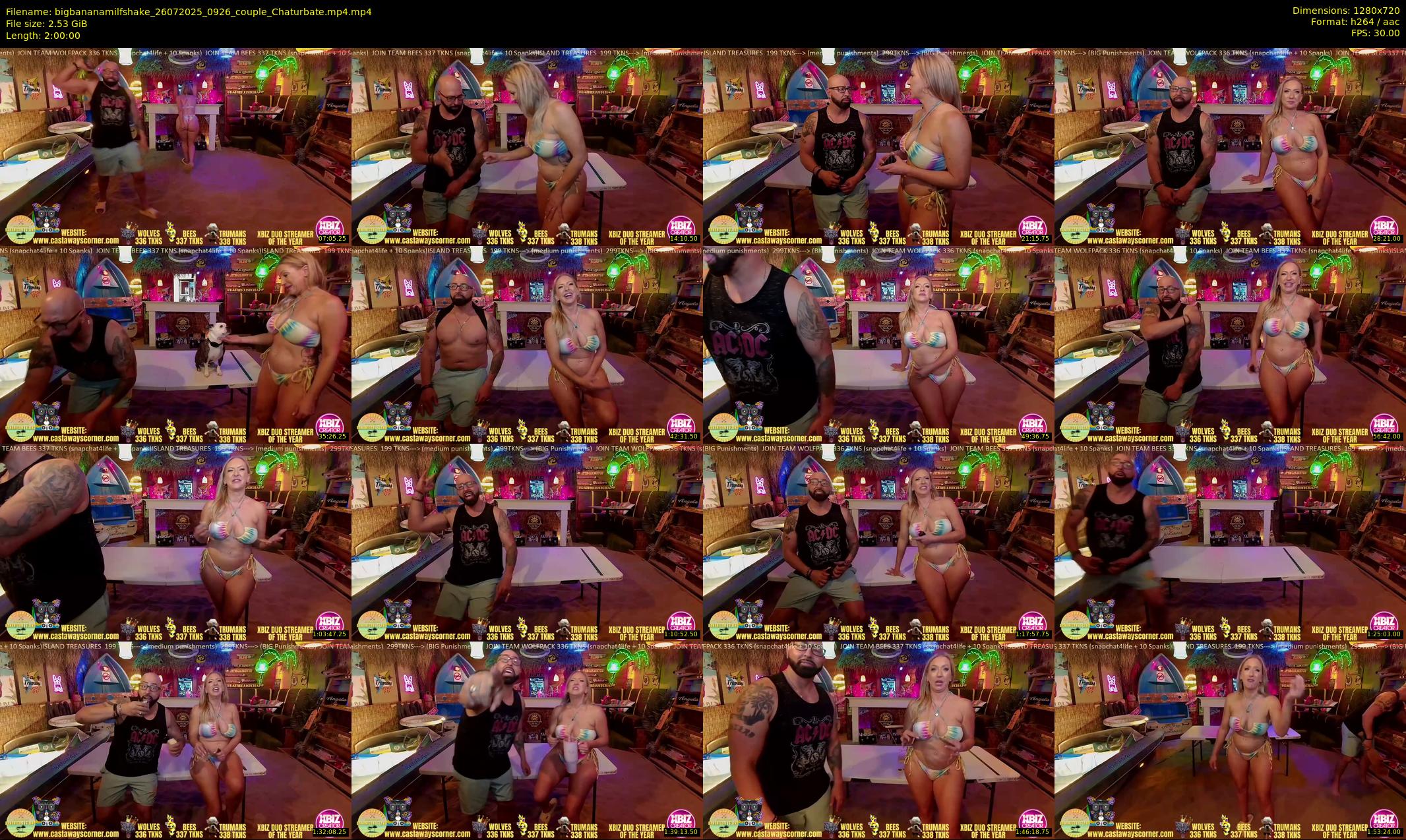 bigbananamilfshake — 120 minute Chaturbate couple cam show recording, 720p, Jul 26, 2025