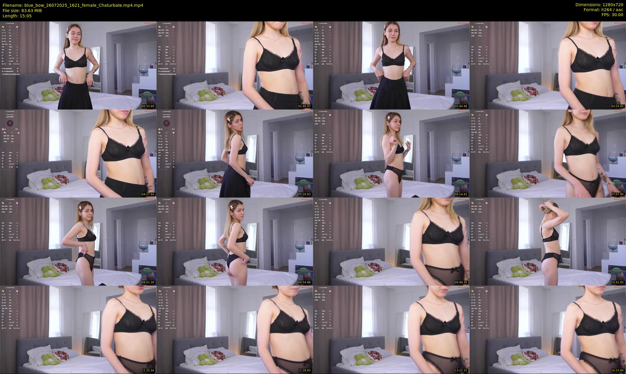 blue_bow — 16 minute Chaturbate female cam show recording, 720p, Jul 26, 2025
