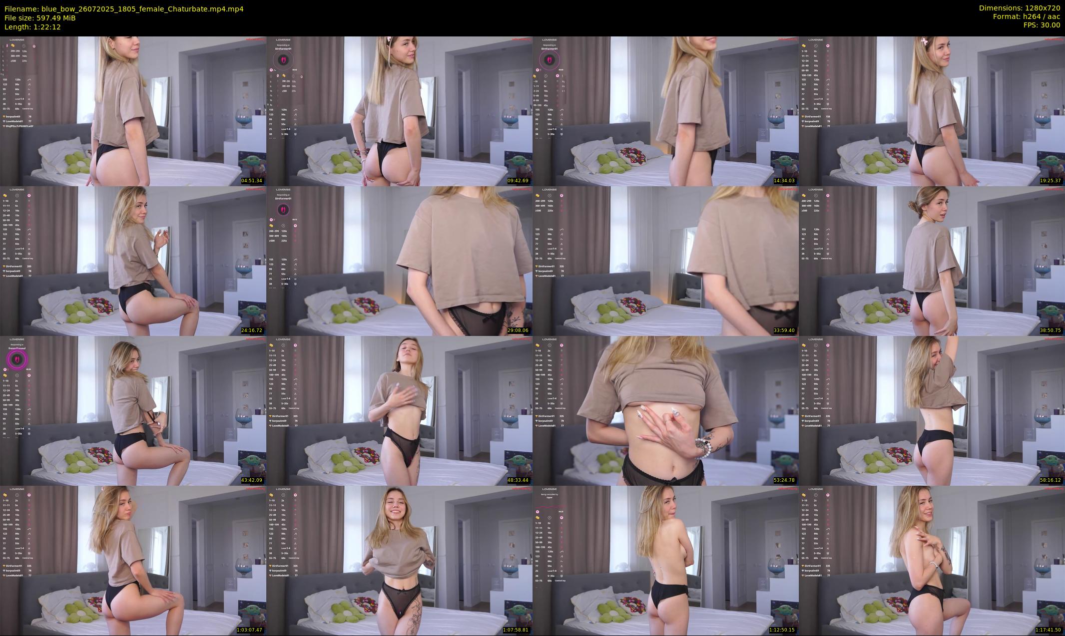 blue_bow — 83 minute Chaturbate female cam show recording, 720p, Jul 26, 2025